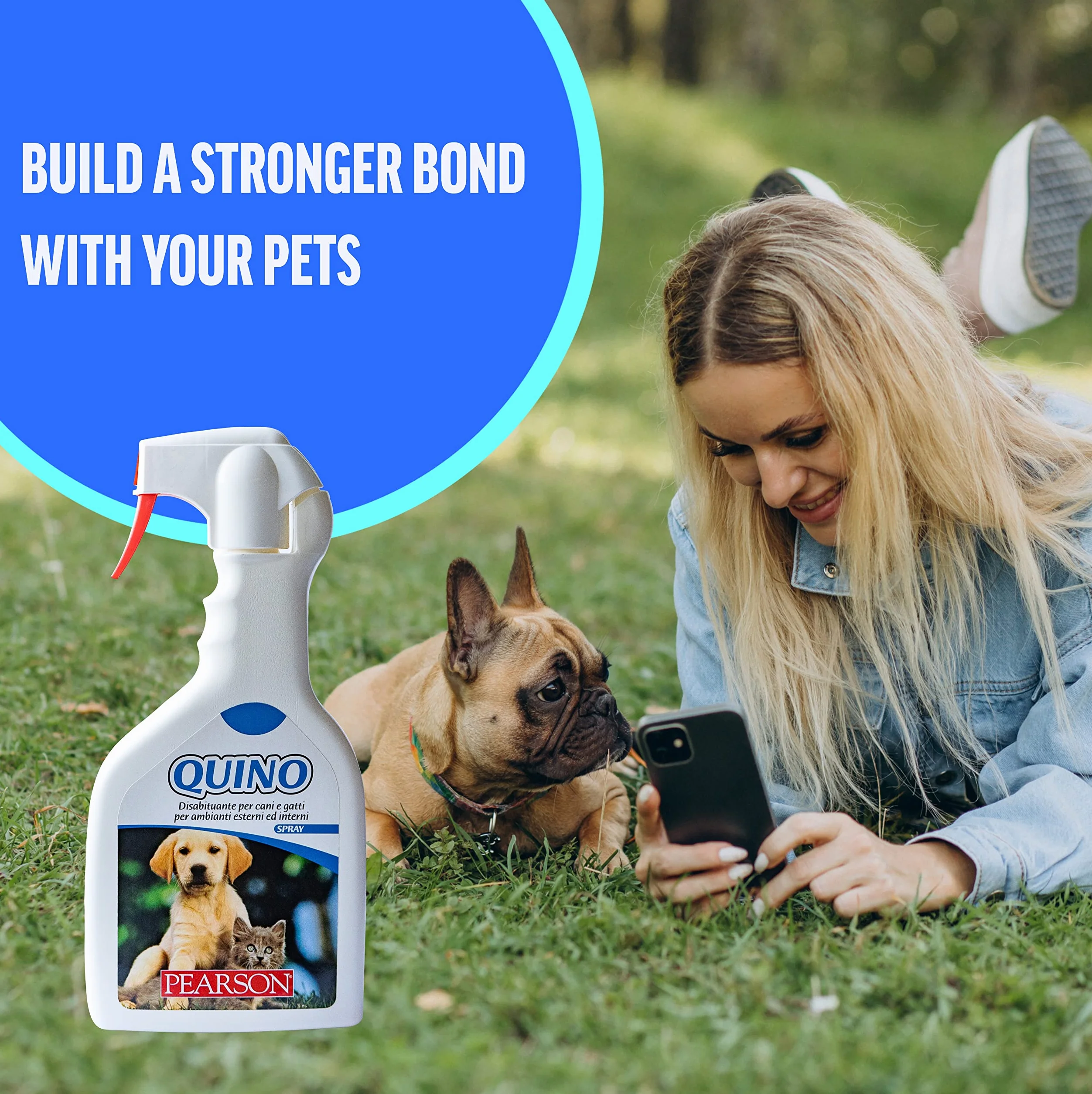 PEARSON Disabituante per Cani e Gatti Spray 700ML, Profumo Agrumato, Spray Anti Pipi Gatto e Cane, Soluzione Anti Urina per Interni ed Esterni, Disabituante Gatti Made in Italy
