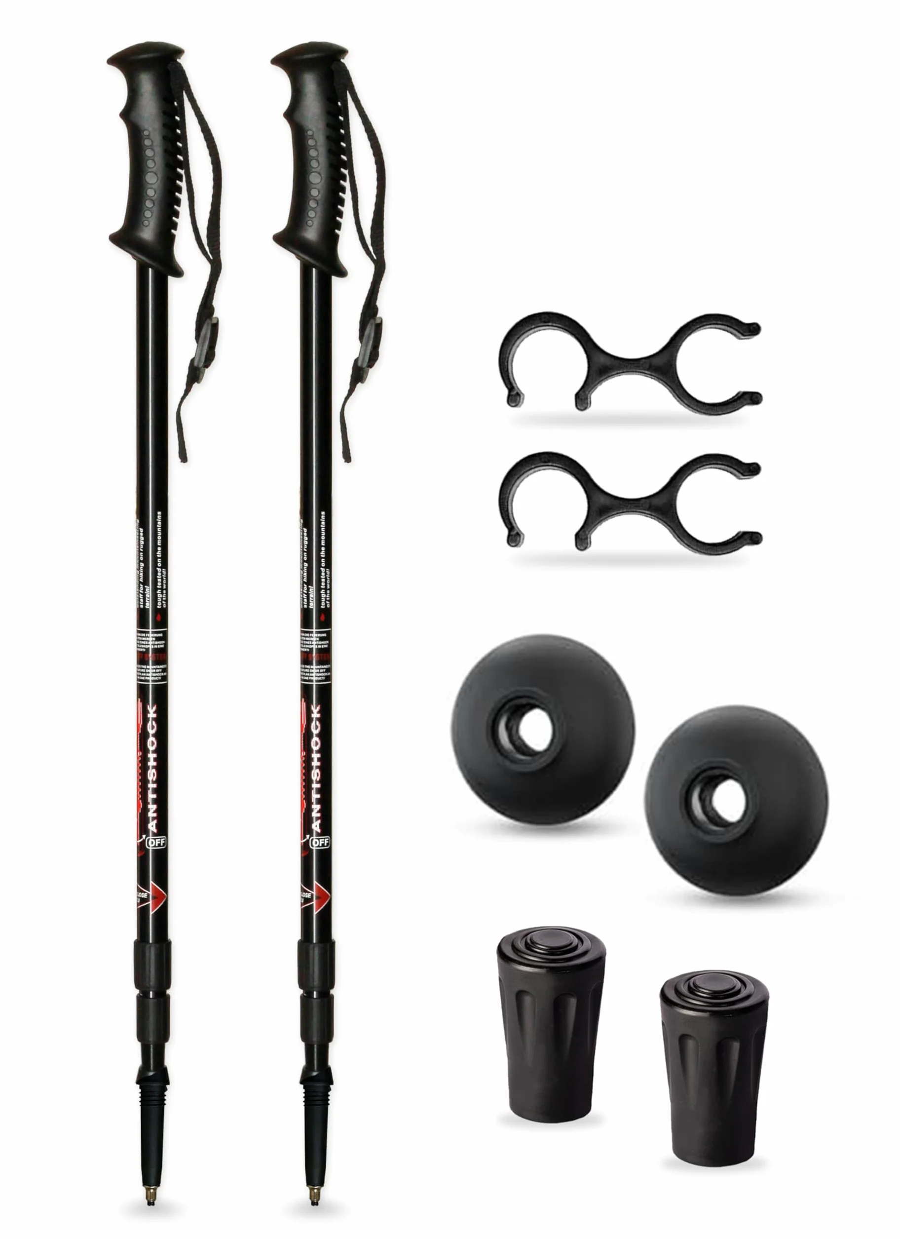 SB - Bastoncini Trekking Bastoni Trekking Bastoni Trekking Telescopici Alluminio 65-135cm Antiurto per Viaggio, Camminare, Trail, Alpinismo Bambino, Donna, Uomo