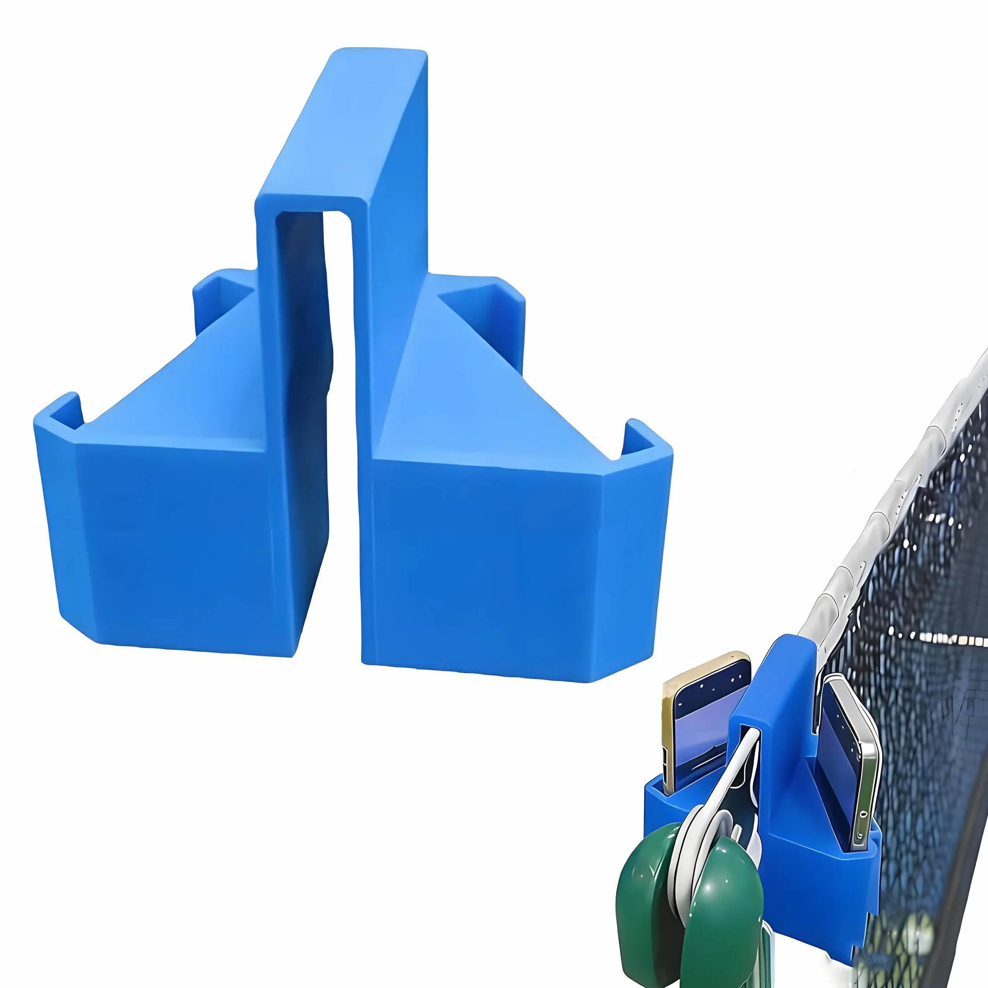 Supporto per cellulare con rete da tennis stampa 3D compatibile due smartphone pickleball pallavolo