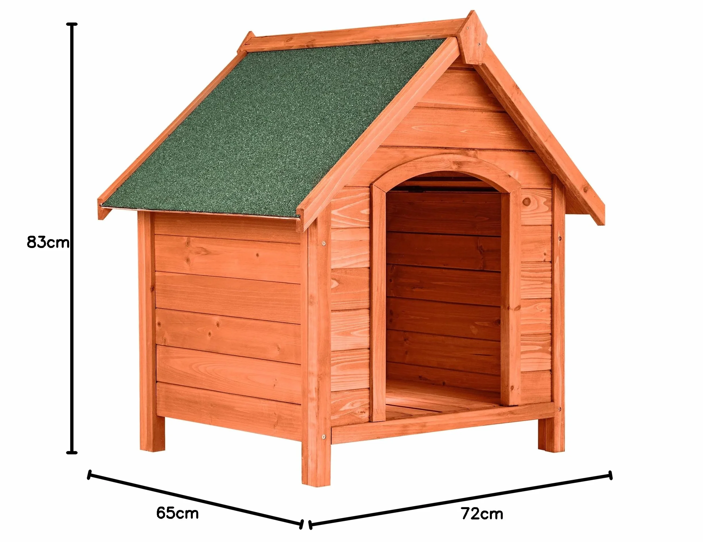 Tectake Cuccia per Cani Casetta in Legno Impregnato 72x65x83 cm