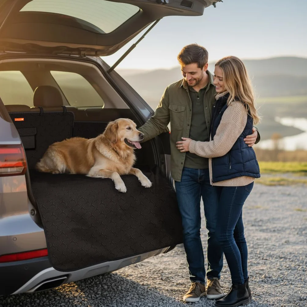 Alfheim Telo Auto per Cani Bagagliaio Doppio Livello Protezione Antiscivolo Impermeabile Lavabile Tappetino di Viaggio Universale per SUV