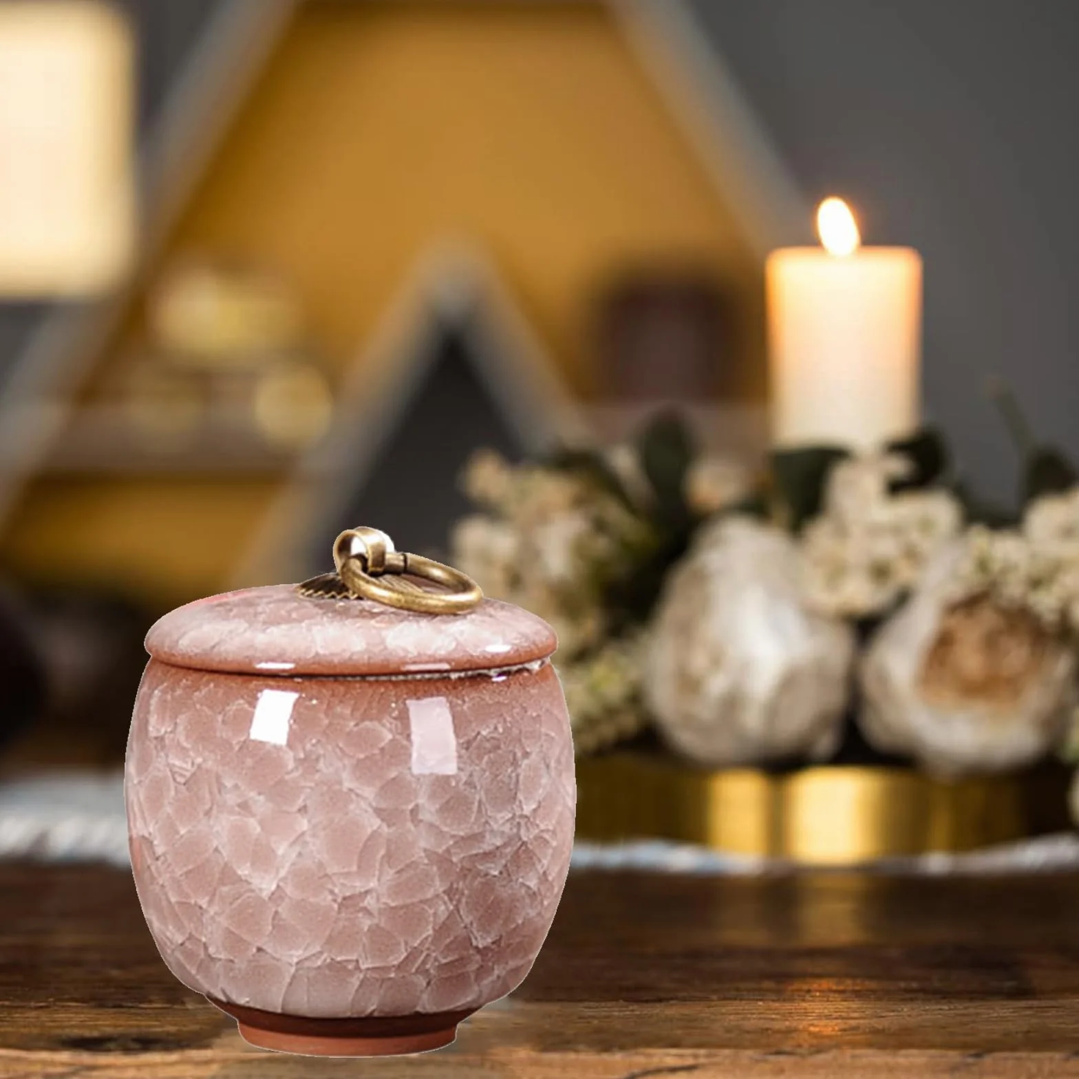 Piccole urne per ceneri umane, mini urna commemorativa in ceramica, contiene 14 cm cubici di cenere, per ceneri umane o di animali domestici, bellissime mini urna funebre da condividere con squisita