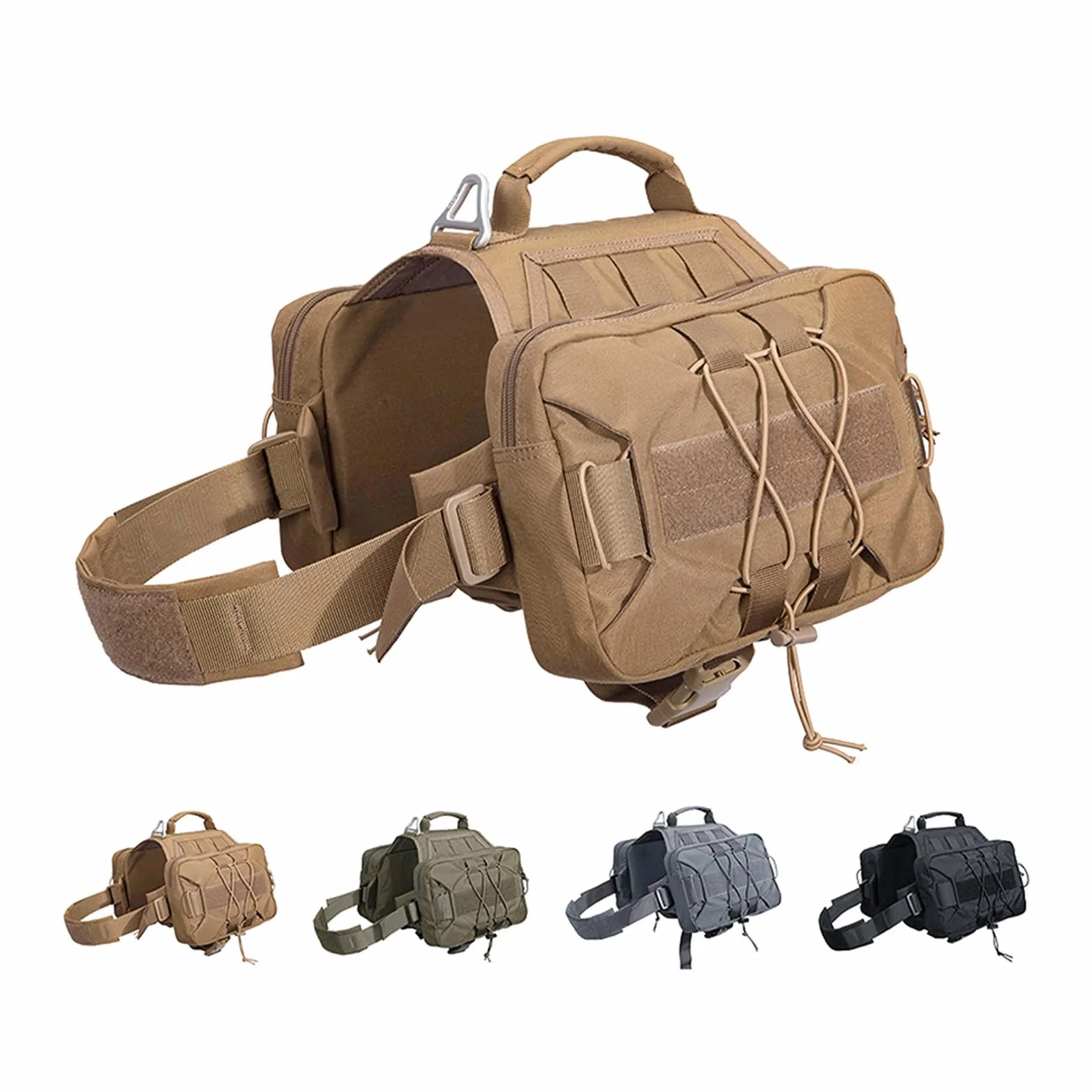 EXCELLENT ELITE SPANKER Dog Pack Hound Dog Borsa da Sella per Zaino da Viaggio Campeggio Escursionismo Cane di Taglia Media e Grande con 2 capienti Tasche Laterali(COB-L)