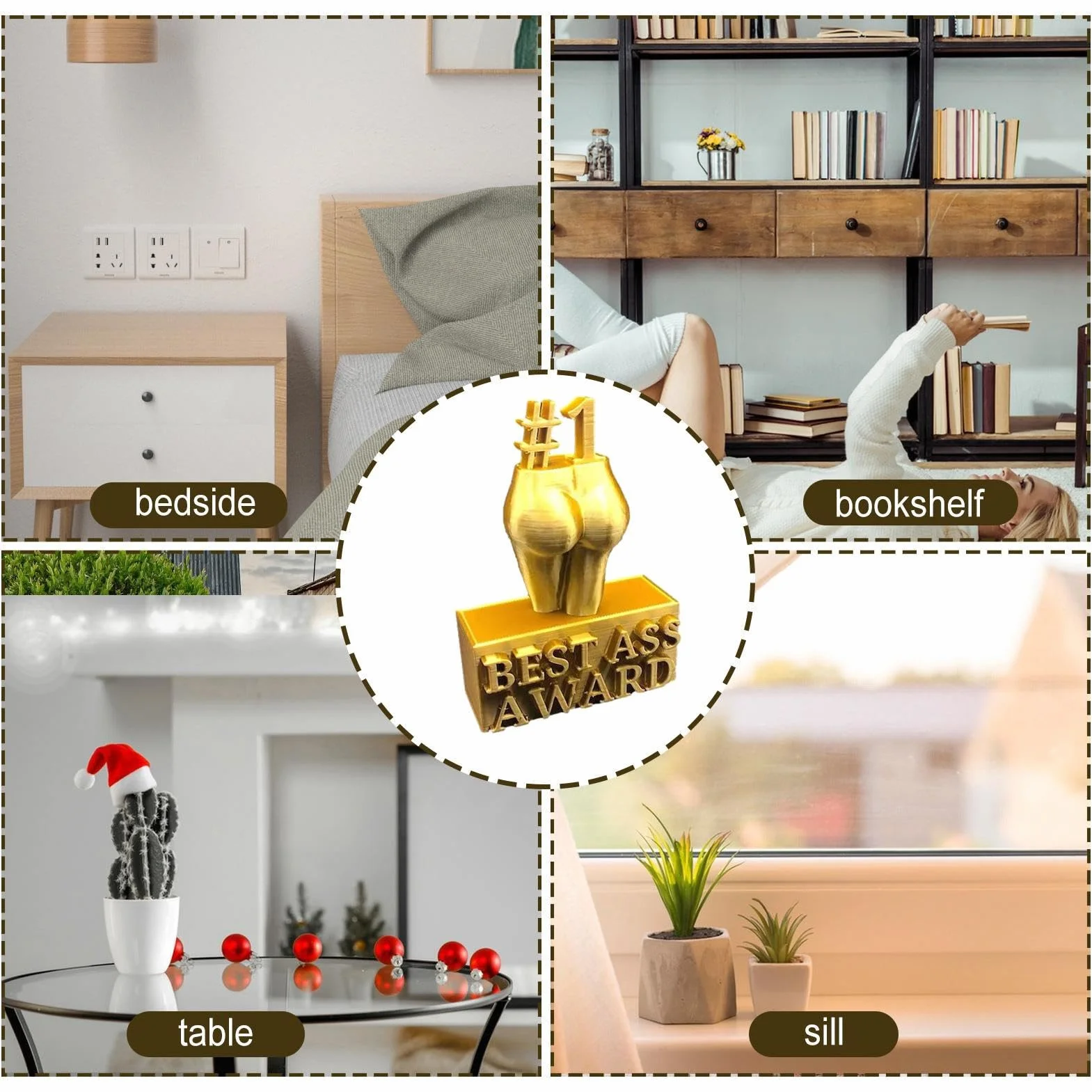 Miglior Ass Award, Per Il Miglior Culo, Scultura Mano Arredamento Trofei Ornamento, Miglior Asso Dorato Resina Trofei, Decorazioni Da Scrivania Resina