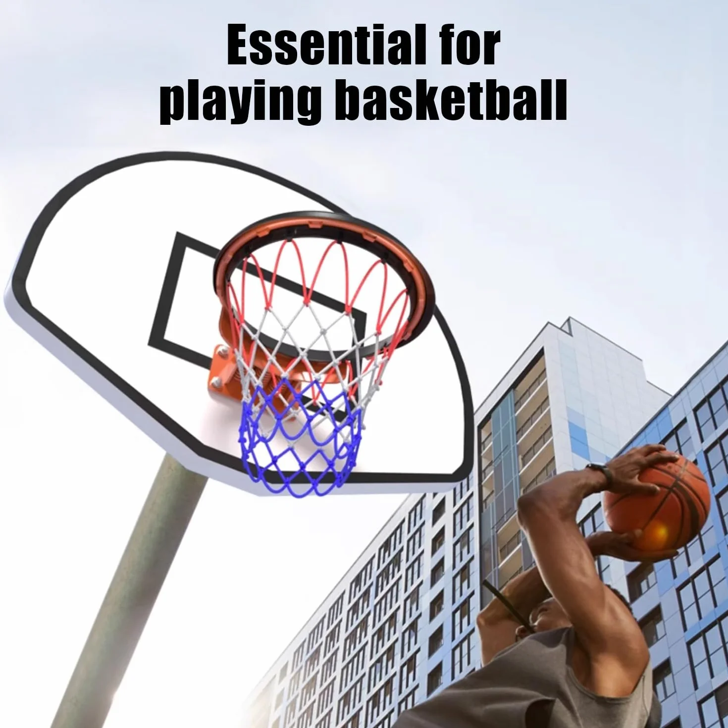 Rete da basket professionale portatile 50 cm per campi scolastici interni ed esterni