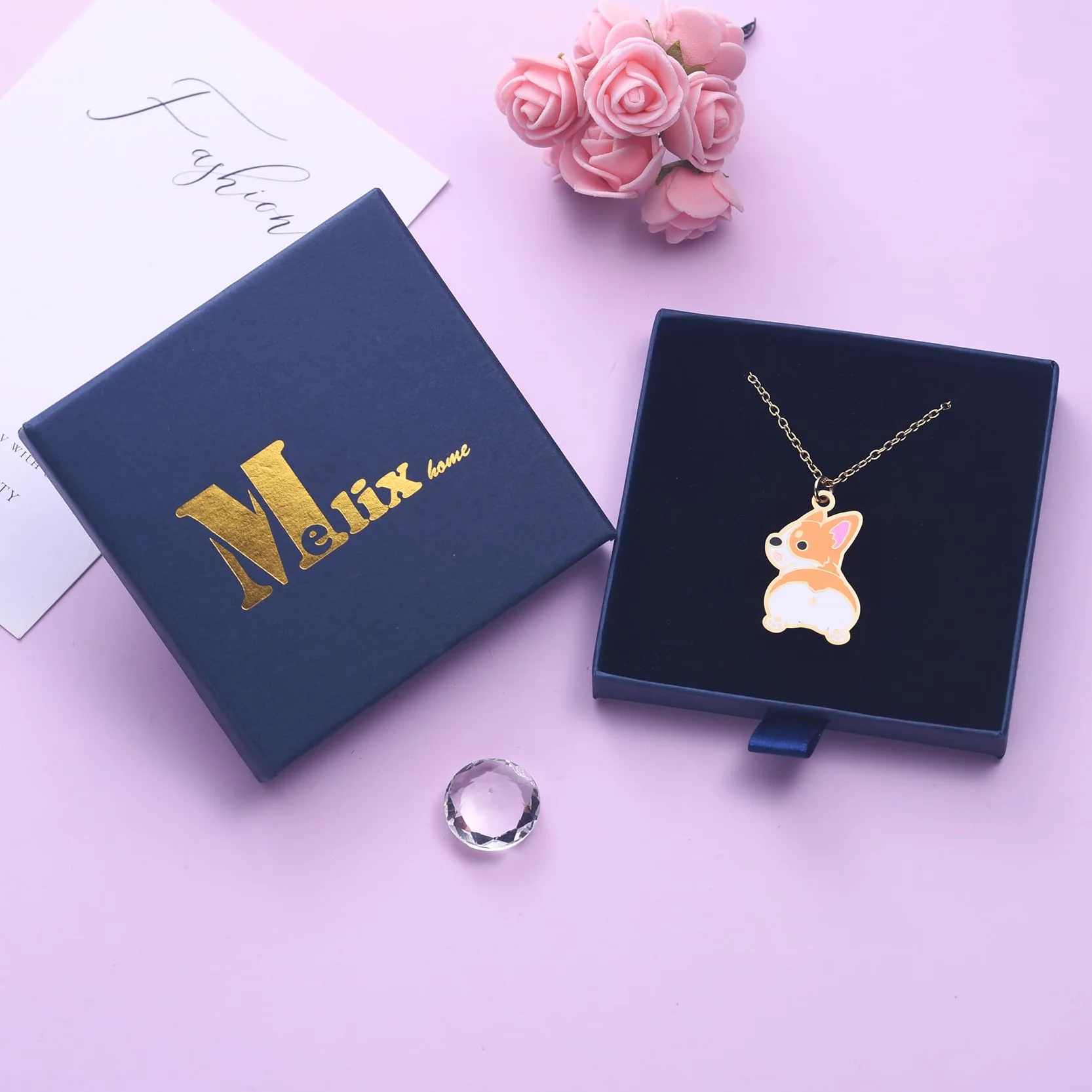 Melix Home Collana con ciondolo a forma di cane gioiello per amanti dei cani regalo