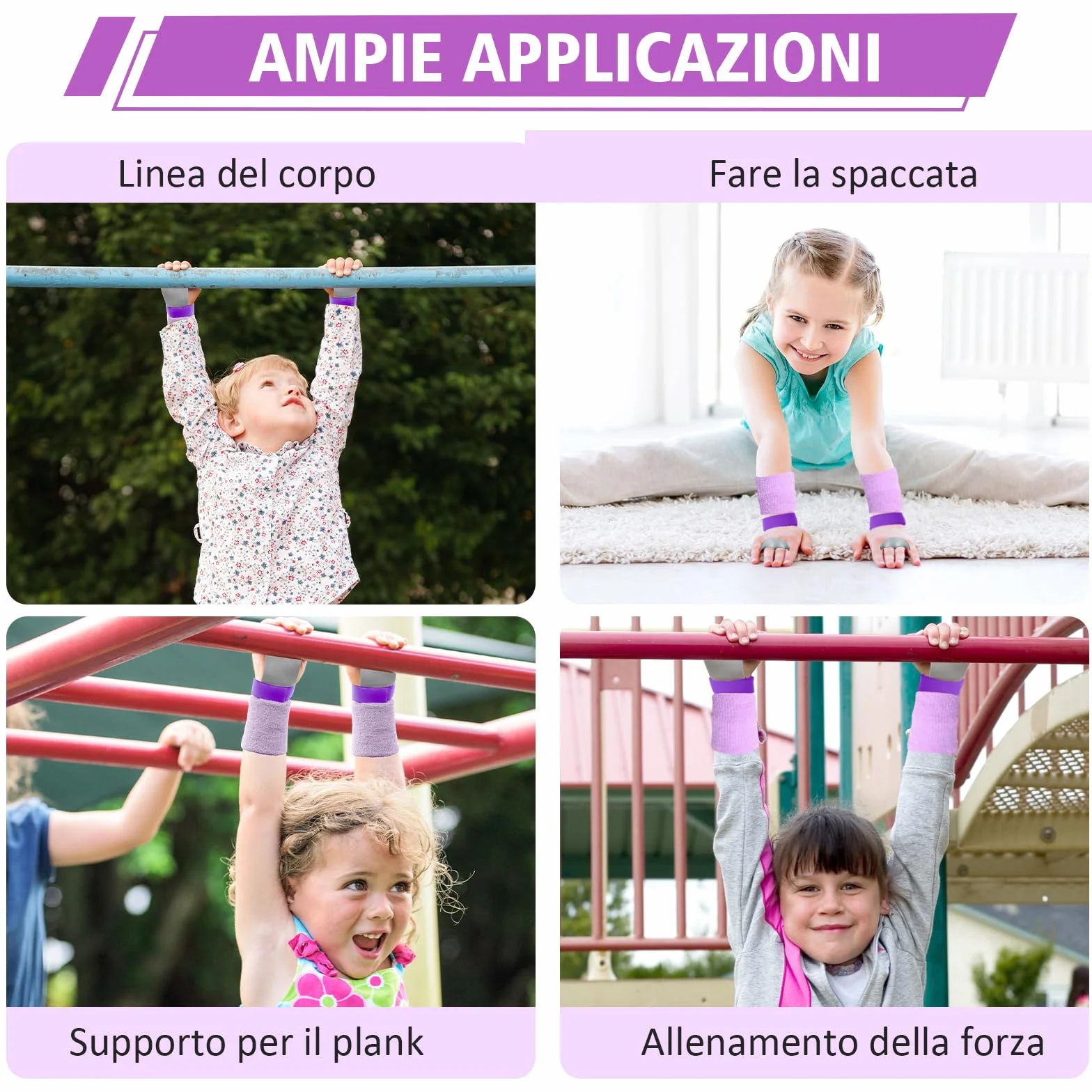 Scettar Falcon Grip Pad Set di Polsini da Ginnastica 1 Paia per Cross Training Bambina Ragazzi Ragazze