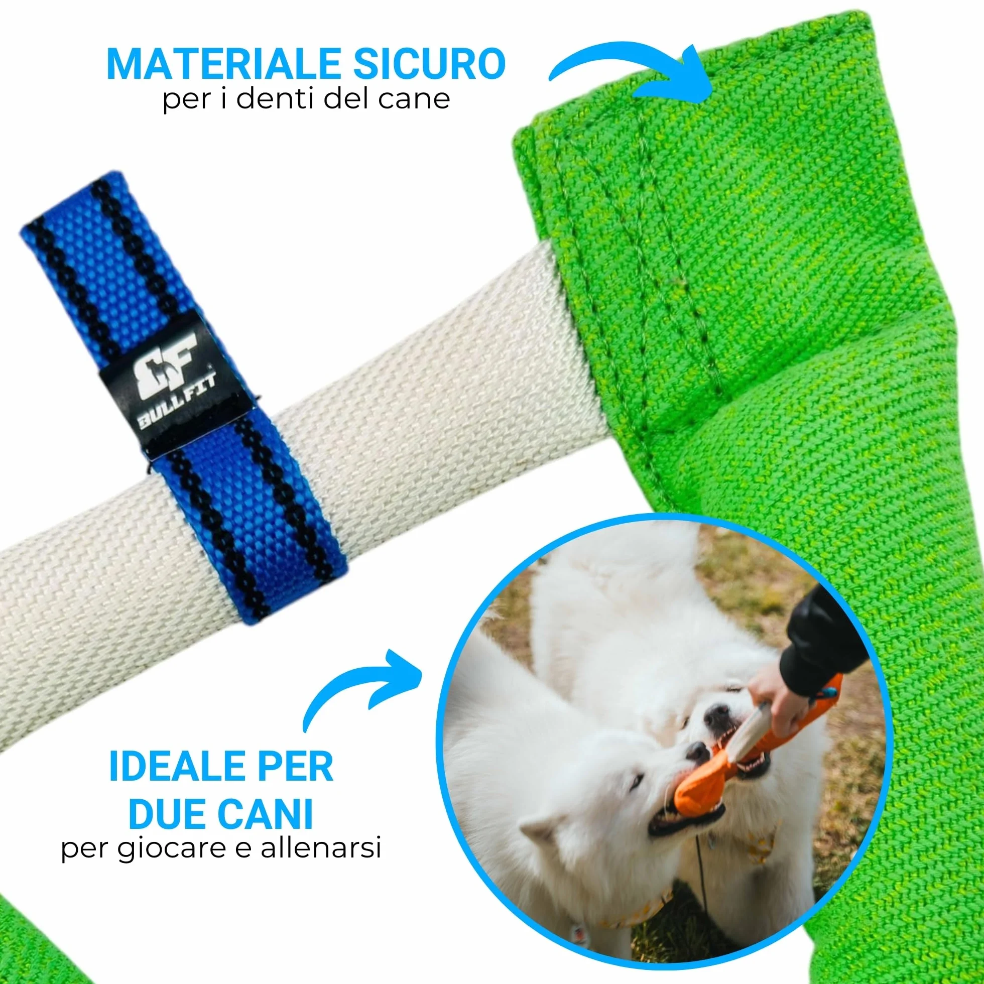 Bull Fit Manicotto per Cani a Ferro di Cavallo 30 cm, Salsicciotto Molto Robusto per I'addestramento dei Cani, per il Tiro alla Fune e per i Giochi di Tiro alla Fune, Verde