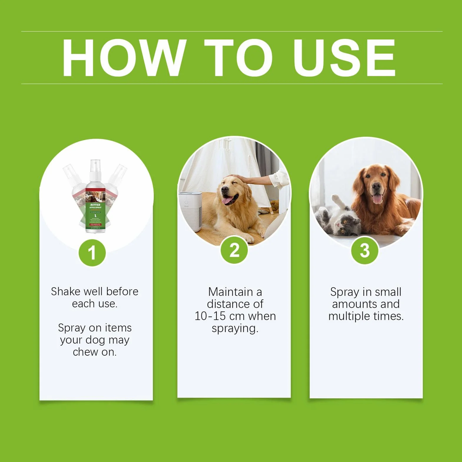 Spray Amaro Per Cani - Protezione Da Bocconcini Da 100 Ml | Spray Antimasticazione, Spry Contro Il Comportamento Masticatorio Dei Cani Per Mobili, Moquette, Patio, Bidoni Della Spazzatura, Interni Ed