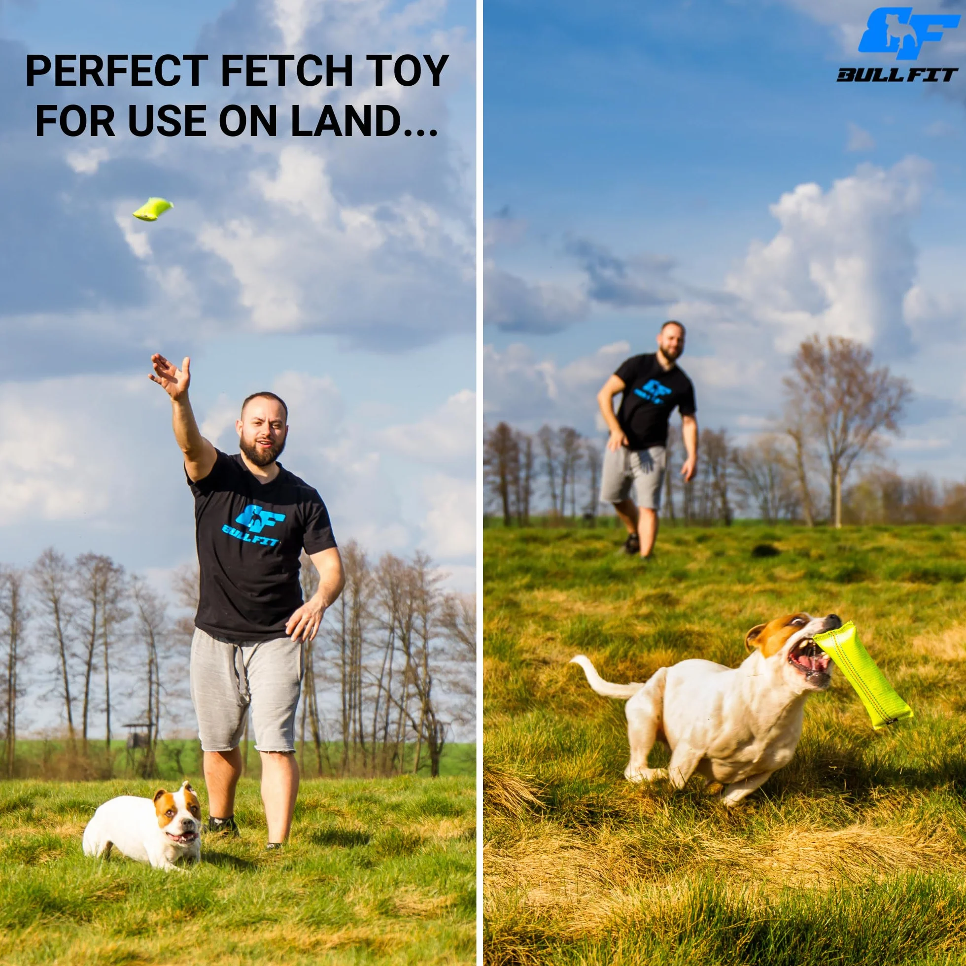 Bull Fit 2-in-1 Dummy e Manicotto per Cani, Giocattolo Galleggiante - Duraturo, interattivo, Fatta a Mano in manichetta antincendio - Giocattoli Cane per l'addestramento o per Il Gioco