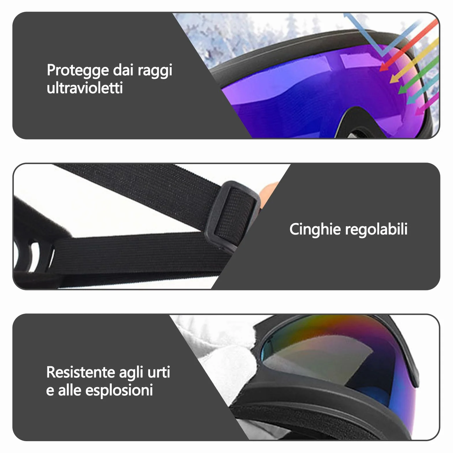 Galatée Occhiali Per Cani, Occhiali Da Sole Per Cani Con Cinturino Regolabile, Protezione UV, Occhiali Da Sole Antivento Per Cuccioli, Adatti Per La Protezione Degli Occhi Dei Cani(Lenti Rosse)