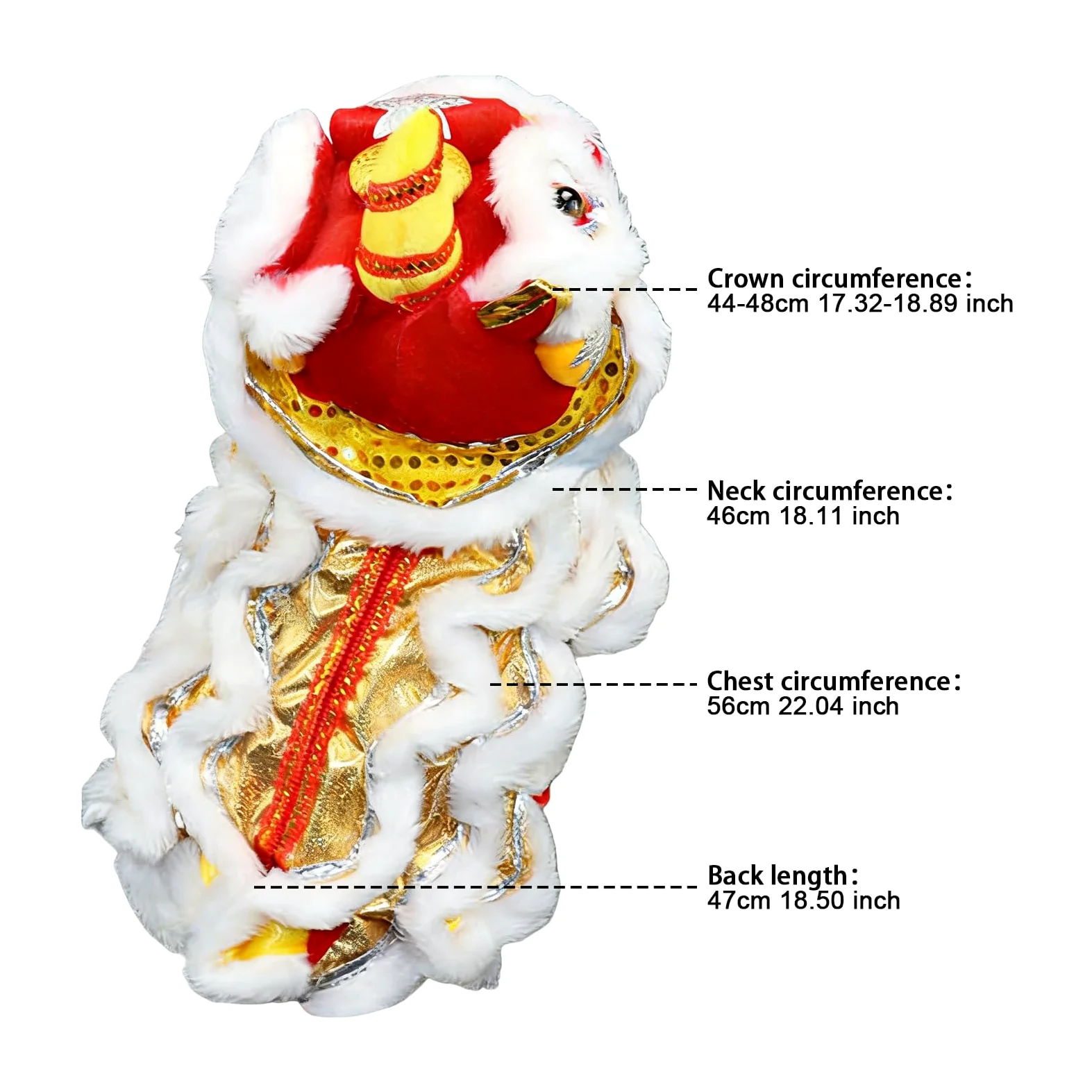 Costume Da Cane Lion Dance Cinese,Abbigliamento Cosplay Per Cuccioli | Abbigliamento Da Cani Capodanno - Per Feste Tema Carnevale Raduni Famiglia Capodanno Cinese Giardino Casa Eventi Sociali