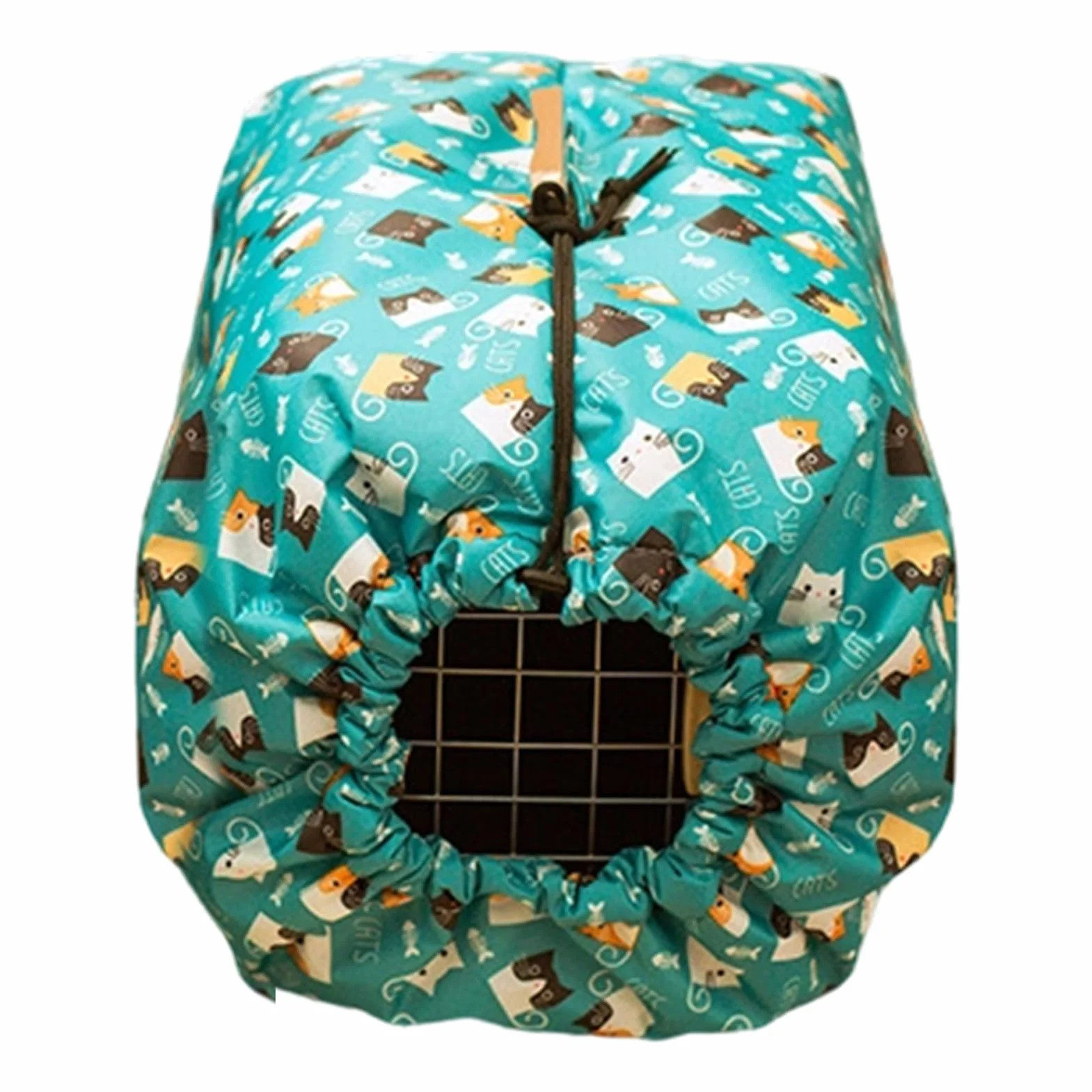 Generico Copertura per cassa - 58x37x37 cm Protezione in tessuto Oxford antivento, Copertura per gabbia invernale per cuccioli di gatto, durevole per cuccioli di taglia piccola, media e grande,