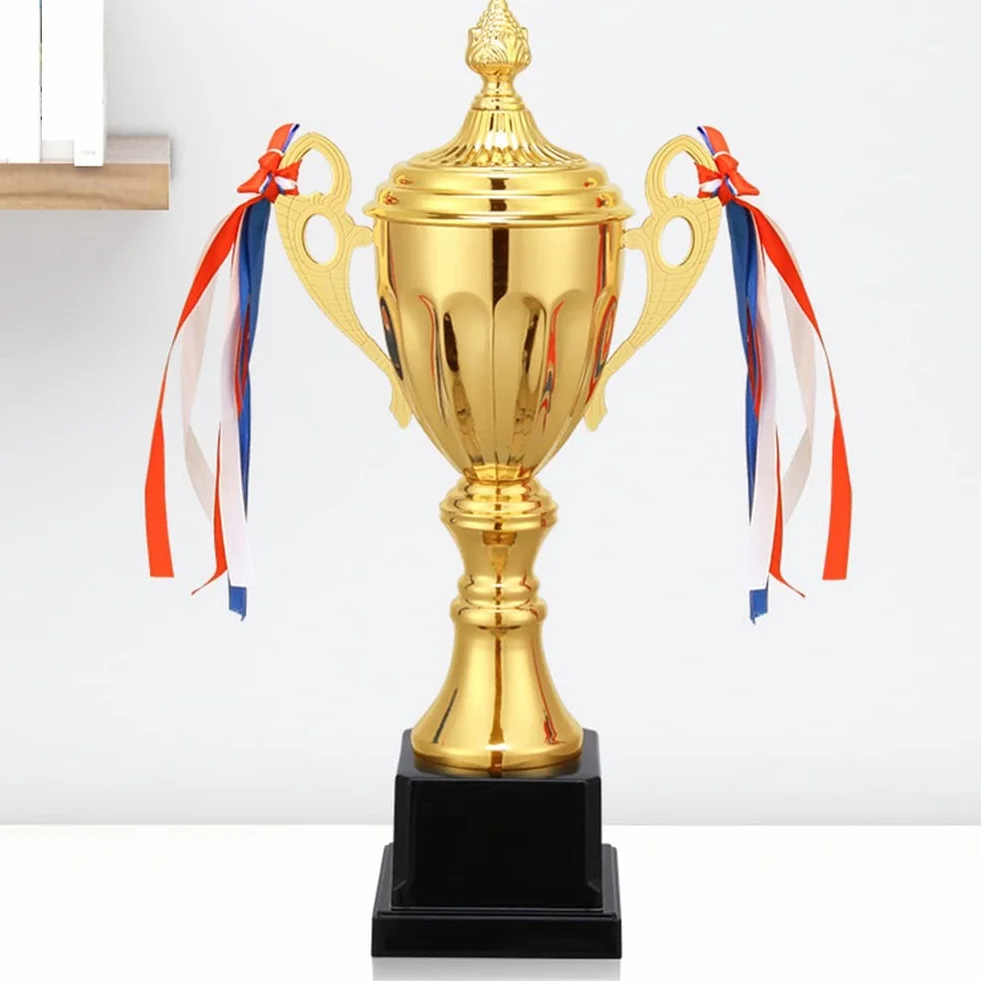 Gold Trophies Cup Football, Coppa Trofeo per Bambini, Decorazione Coppa Premio, Trofeo d'Onore per di Basket e Calcio in Sportivi, Regalo per Uomini e Donne, 29 cm