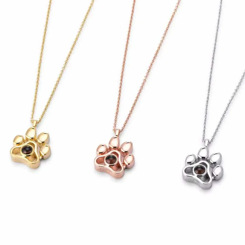 Collana commemorativa personalizzata per animali domestici con foto di proiezione regalo simpatia