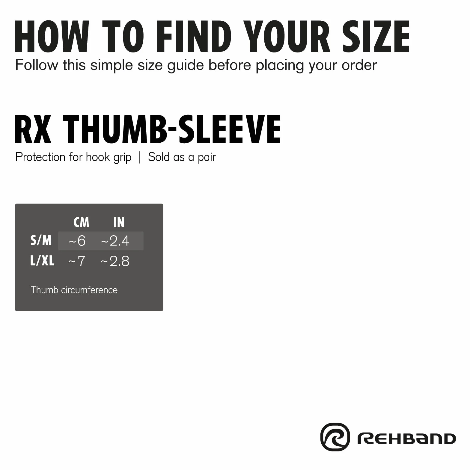 Rehband RX Thumb Brace 1,5 mm Neoprene Protezione Pollice Forza
