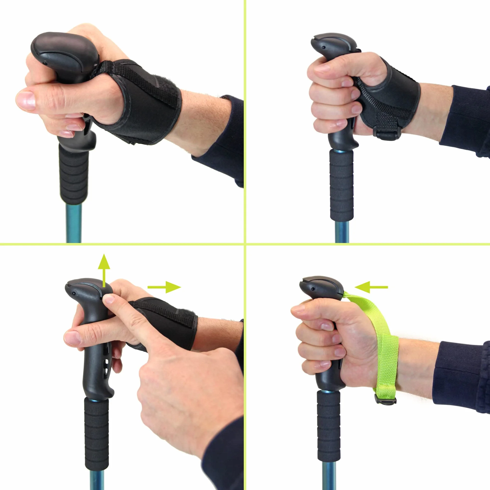 Bastoni da Trekking Estensibili Daikoku 65-135cm in Alluminio Leggeri e Resistenti con 6 Punte