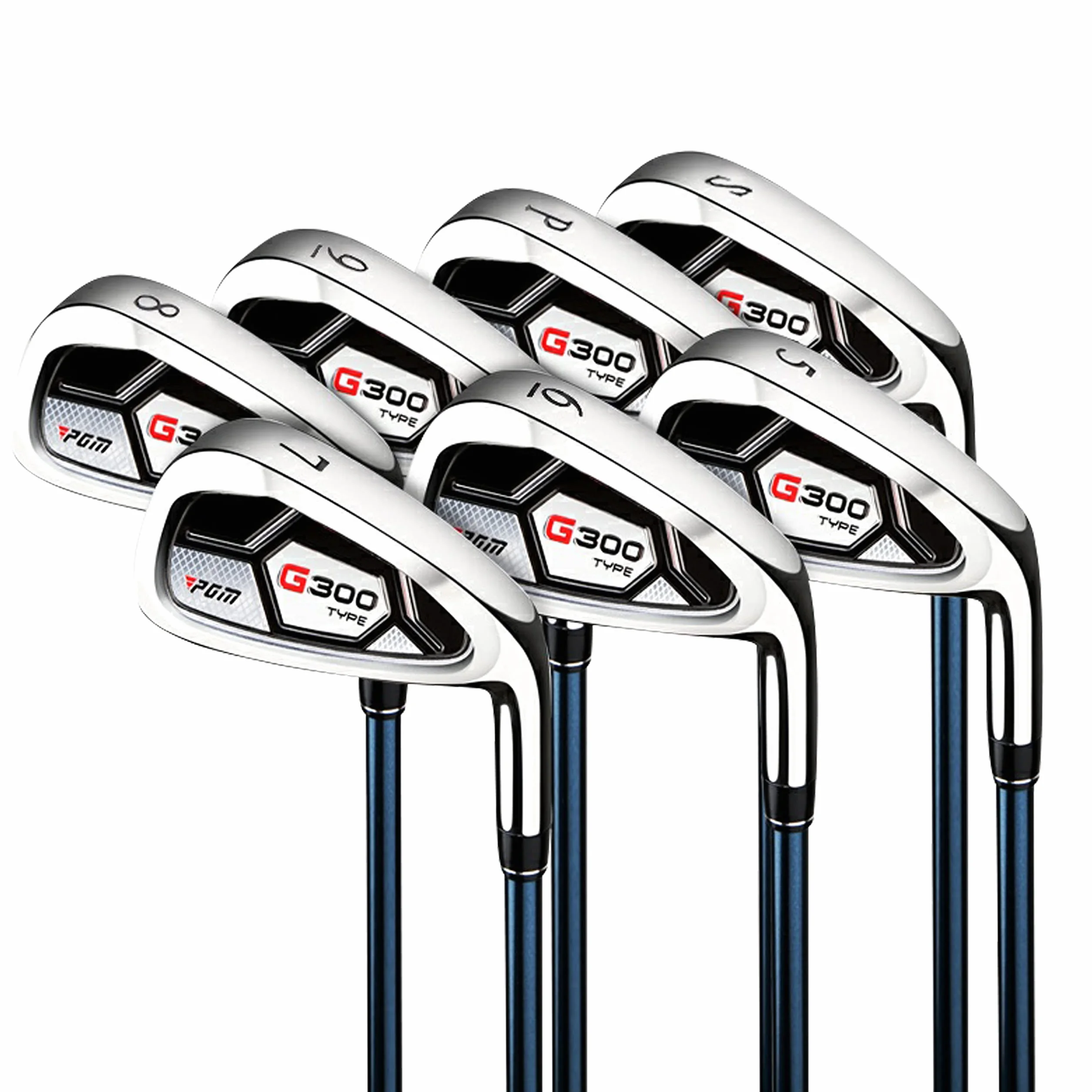 PGM Set di mazze da golf da uomo, 12 pezzi, in titanio # 1, ibrido a scorrimento, ferri ad alta resistenza, putter perdonatore, borsa con 5 copritesta