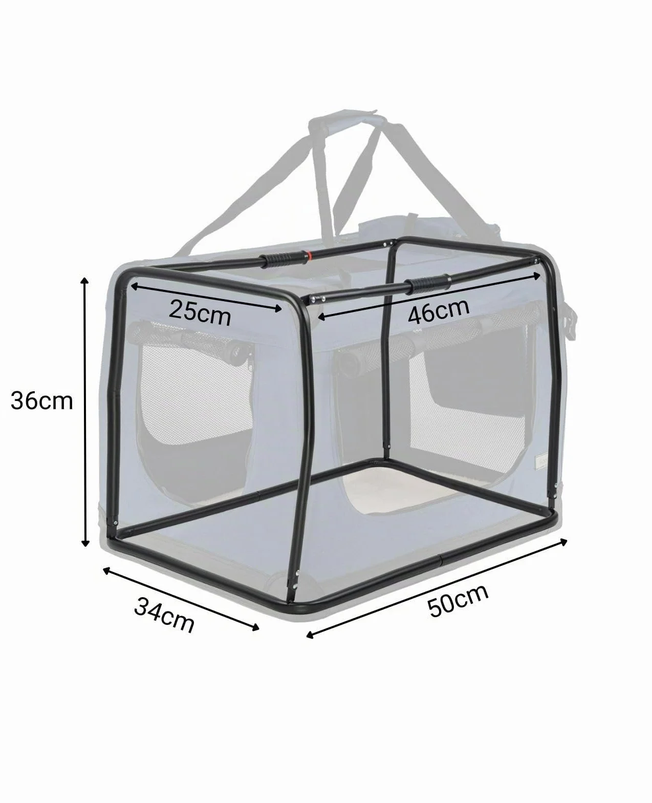 Lionto Borsa trasportino per cani pieghevole 50x34x36 cm box trasporto stabile con maniglie per gatti animali fino a 10 kg tessuto blu scuro