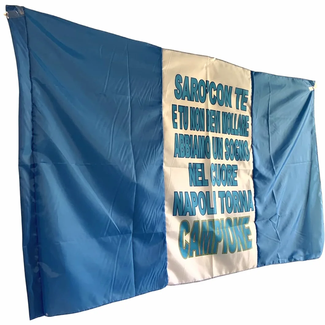NARAMAKI Bandiera del Napoli 90x150 con Passante per Asta