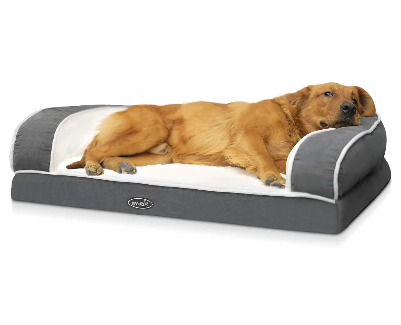 Pecute Divano Letto per Animali Domestici, Divanetto Relax per Cani, Cuccia Cane Gatto, Cuscino Cane di Un Intero Memory Foam a Forma di Uovo (XL 101 * 66 * 20 CM)
