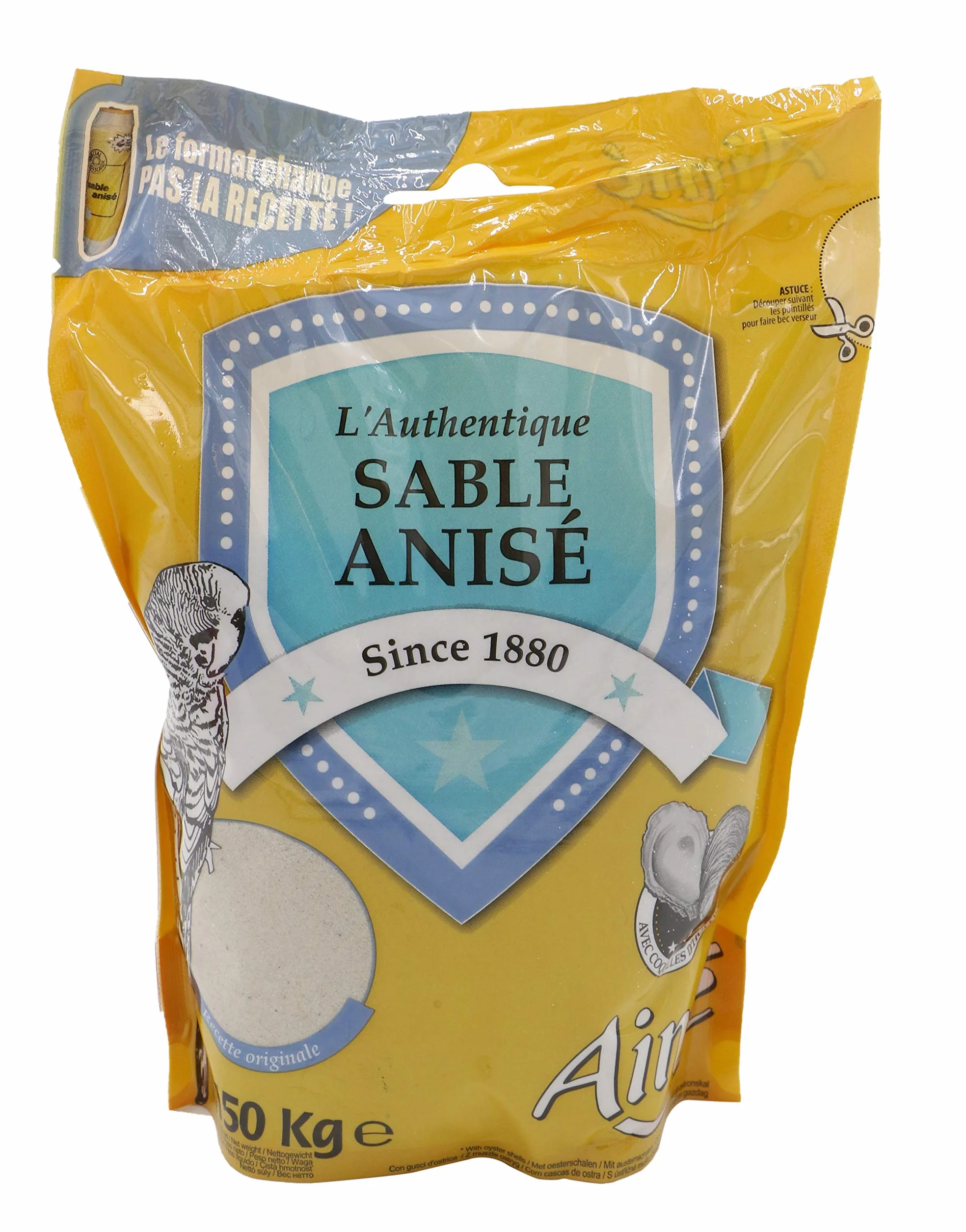 Aime Base per Gabbia di Sabbia Anizzata per Uccelli 1 kg