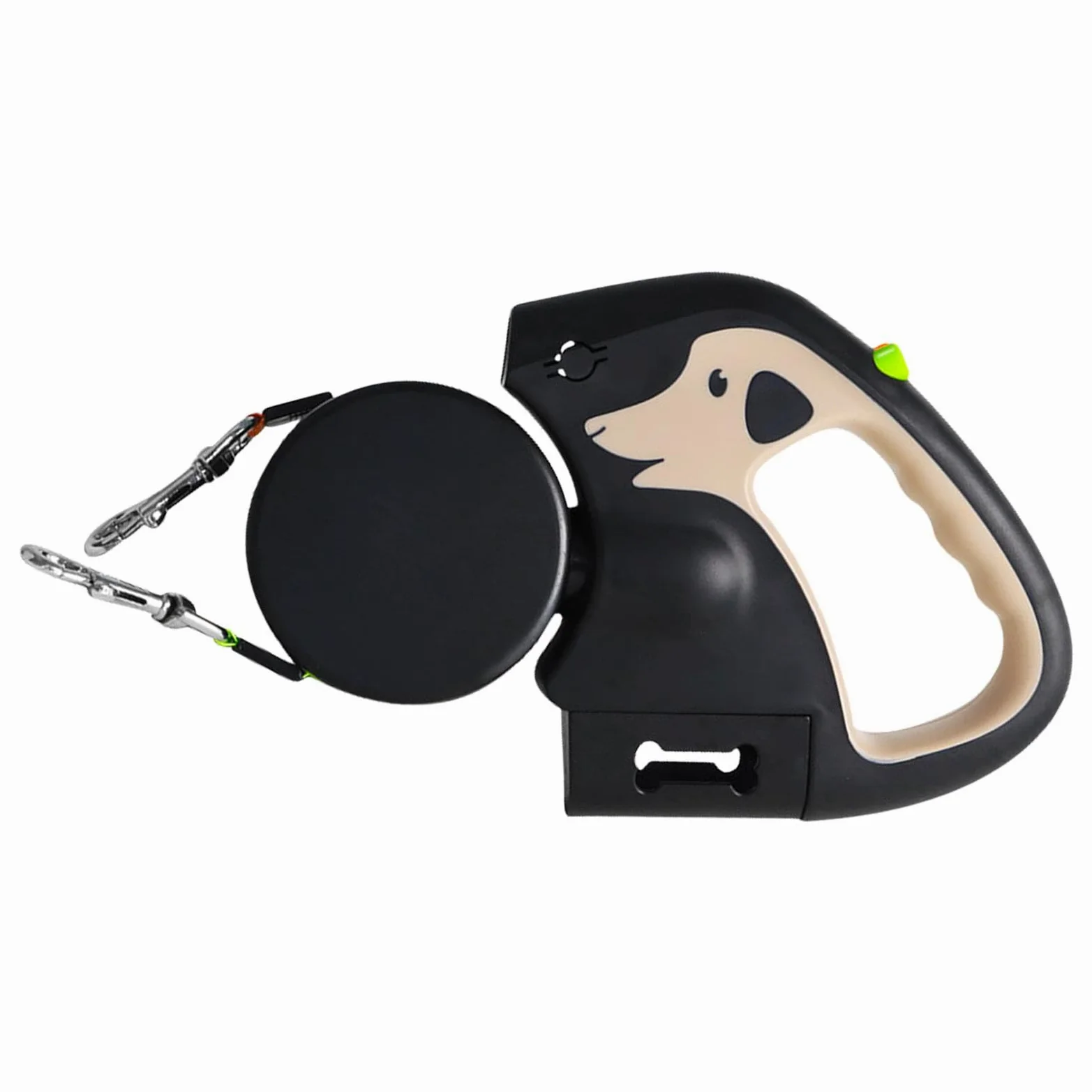 Guinzaglio per cani con luce, guinzaglio retrattile da 3 metri, resistente | all'usura, guinzaglio portatile per cani, guinzaglio retrattile per parco giochi, facile da usare, portatile per jogging