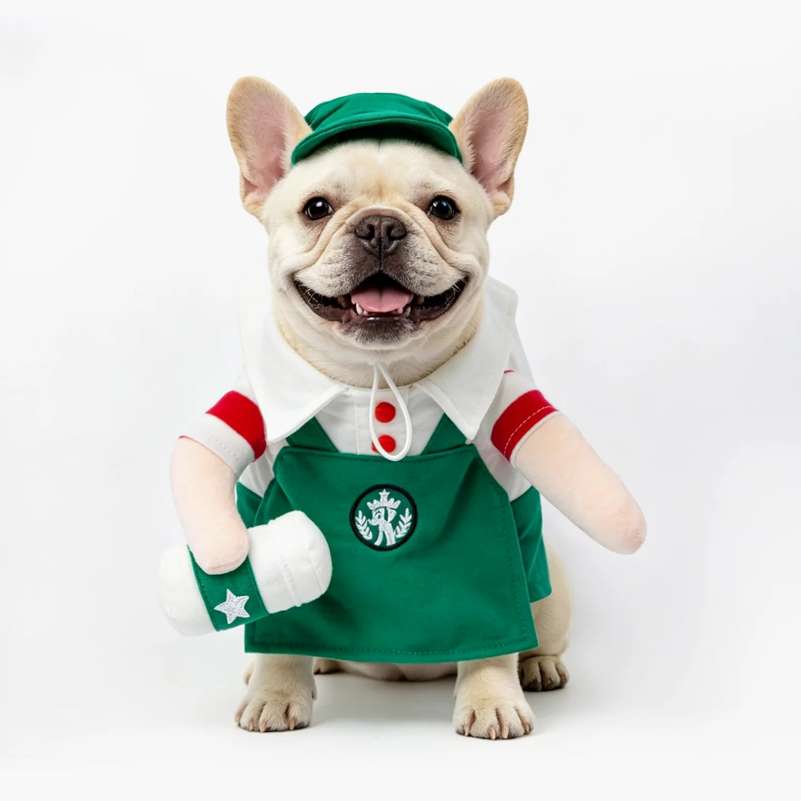 DELIFUR Costume per cani di piccola taglia, per Halloween, da caffetteria, taglia S