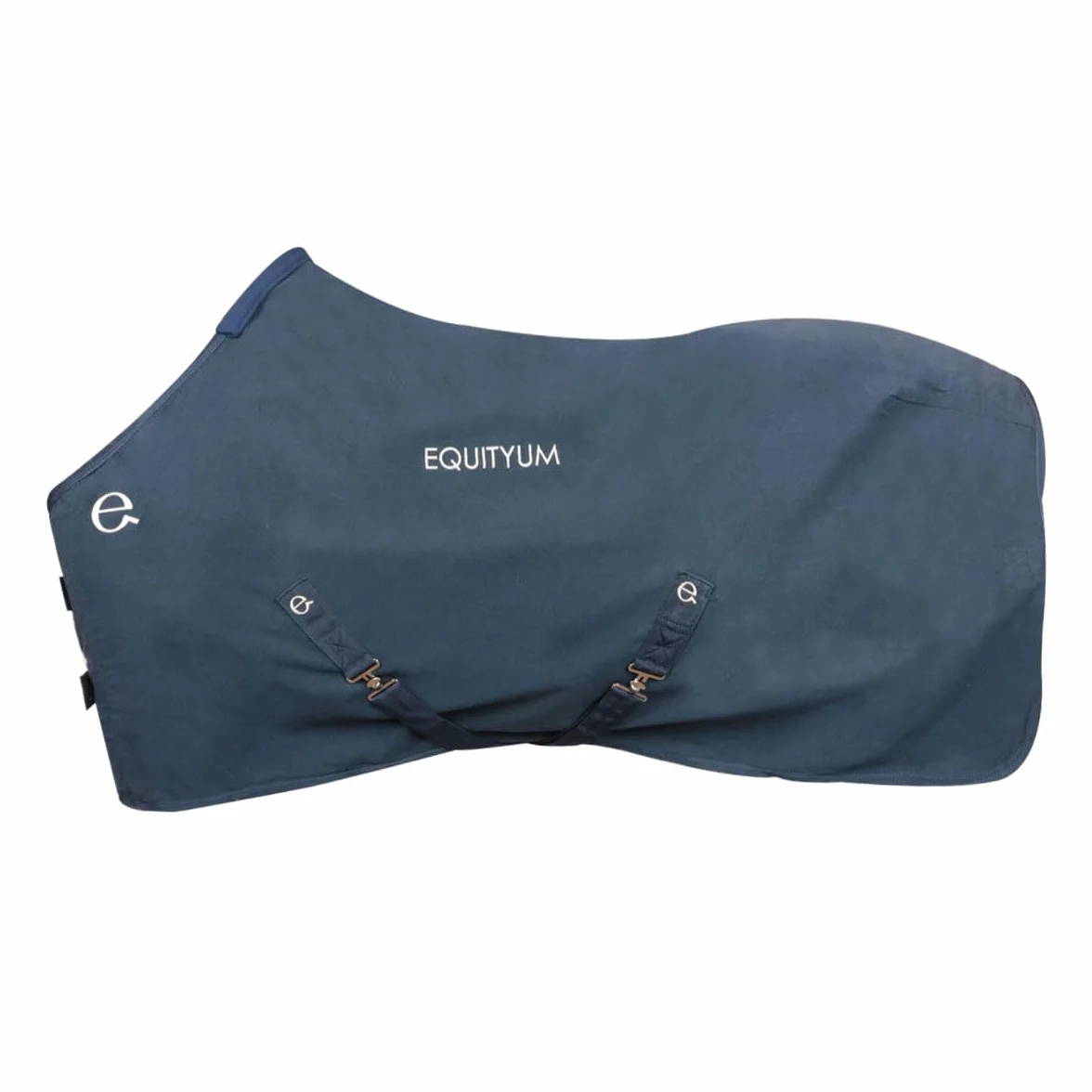 Coperta Cotone Equityum Karyn, Coperta di Ottima Fattura, Utile per Proteggere il Cavallo dagli Sbalzi di Temperatura (145 cm, Blu)