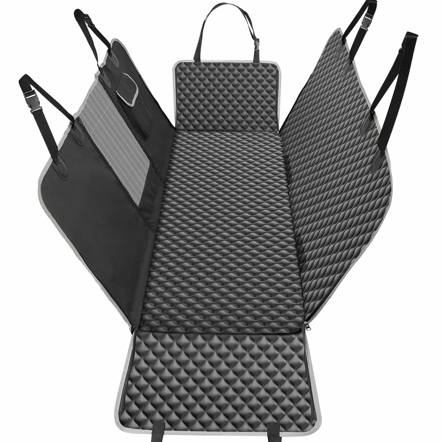 KYG Coprisedile Auto per Cani Impermeabile Antiscivolo con Finestre a Maglie 135x140cm