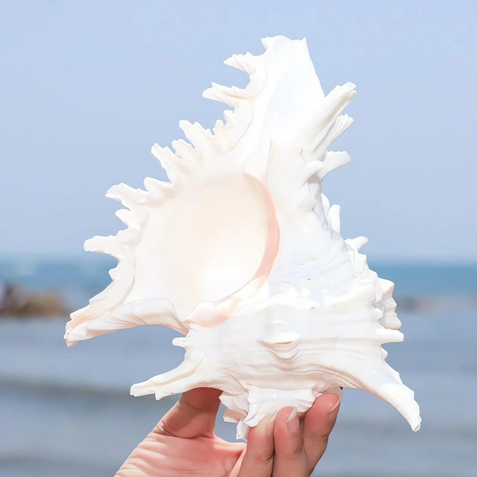 YZHZOM 14,9 cm - 16,3 cm, grande conchiglia naturale per acquari, decorazione per la casa, artigianato fai da te