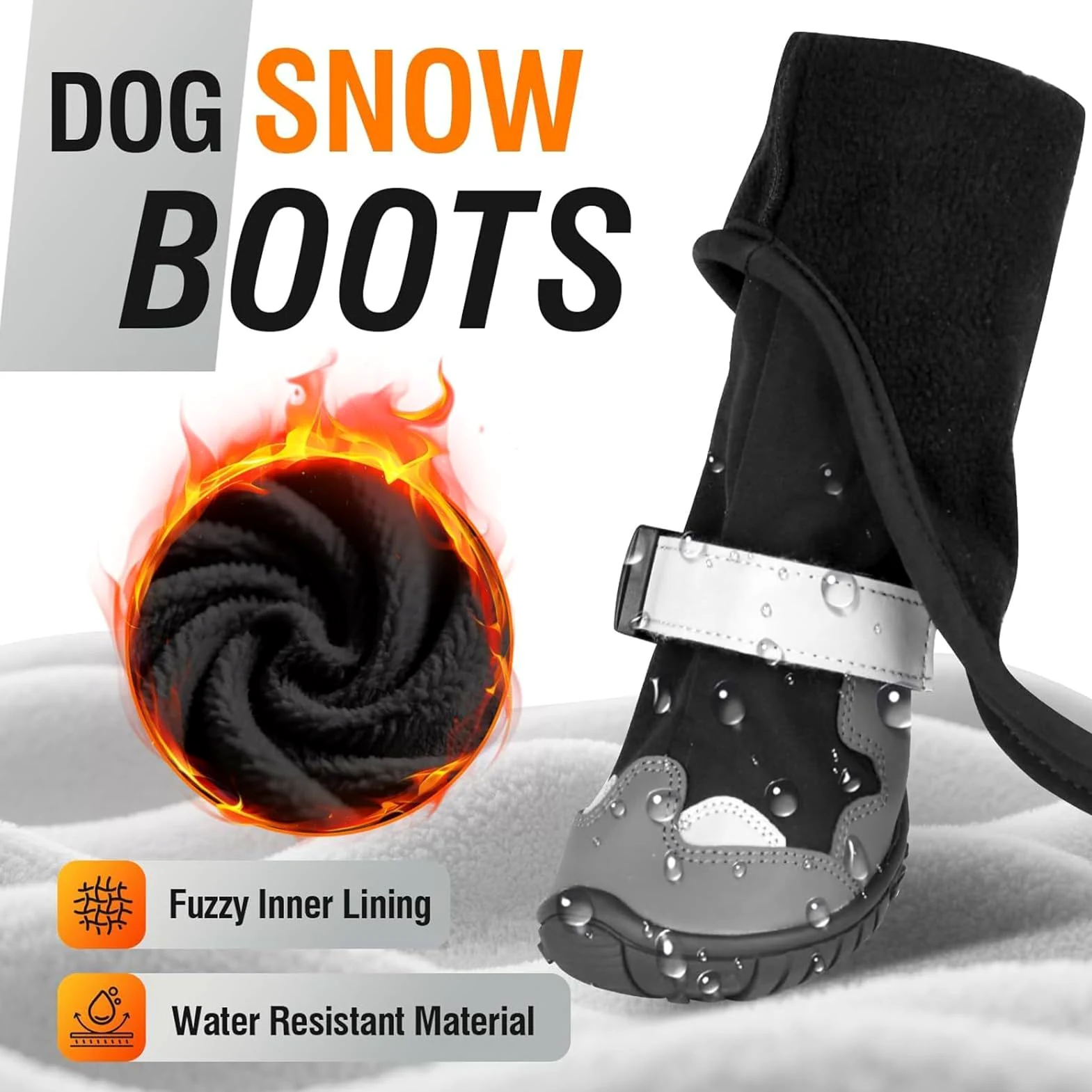 Scarpe per Cani Animali Antiscivolo Traspiranti Impermeabili | Equipaggiamento da Neve per Cani Per Camminare, Campeggio, Outdoor, Viaggio, Uso Quotidiano, Freddo, Polvere e Urbano