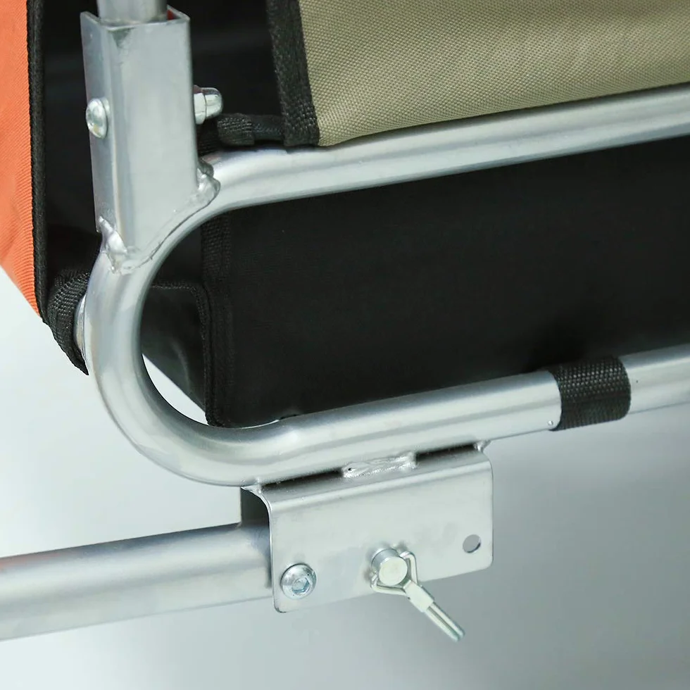 sarah Carrellino Rimorchio per Cani Animali Domestici da Bicicletta 137 x 73 x 90 Trailer Biciclette, Rimorchio Bicicletta per Cani con Frizione e Cinture di Sicurezza（Grigio Arancio）