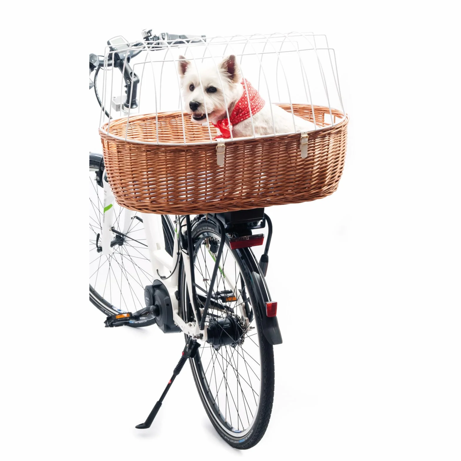 Aumüller Cestino per animali da bicicletta con supporto, lunghezza: 68 cm, montaggio portapacchi