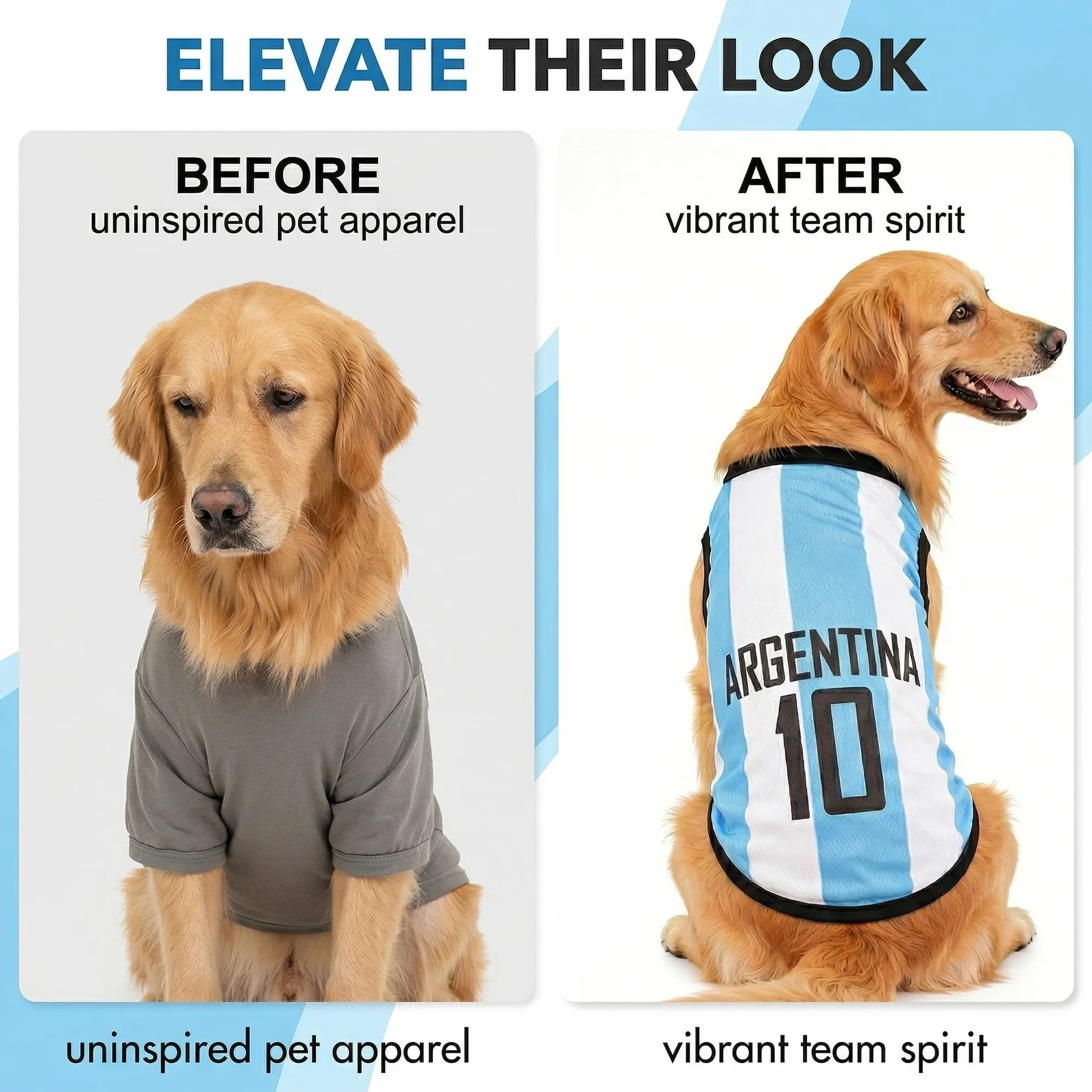 Maglia Cane Canotta Per Cani Bianco Blu L Tifosi