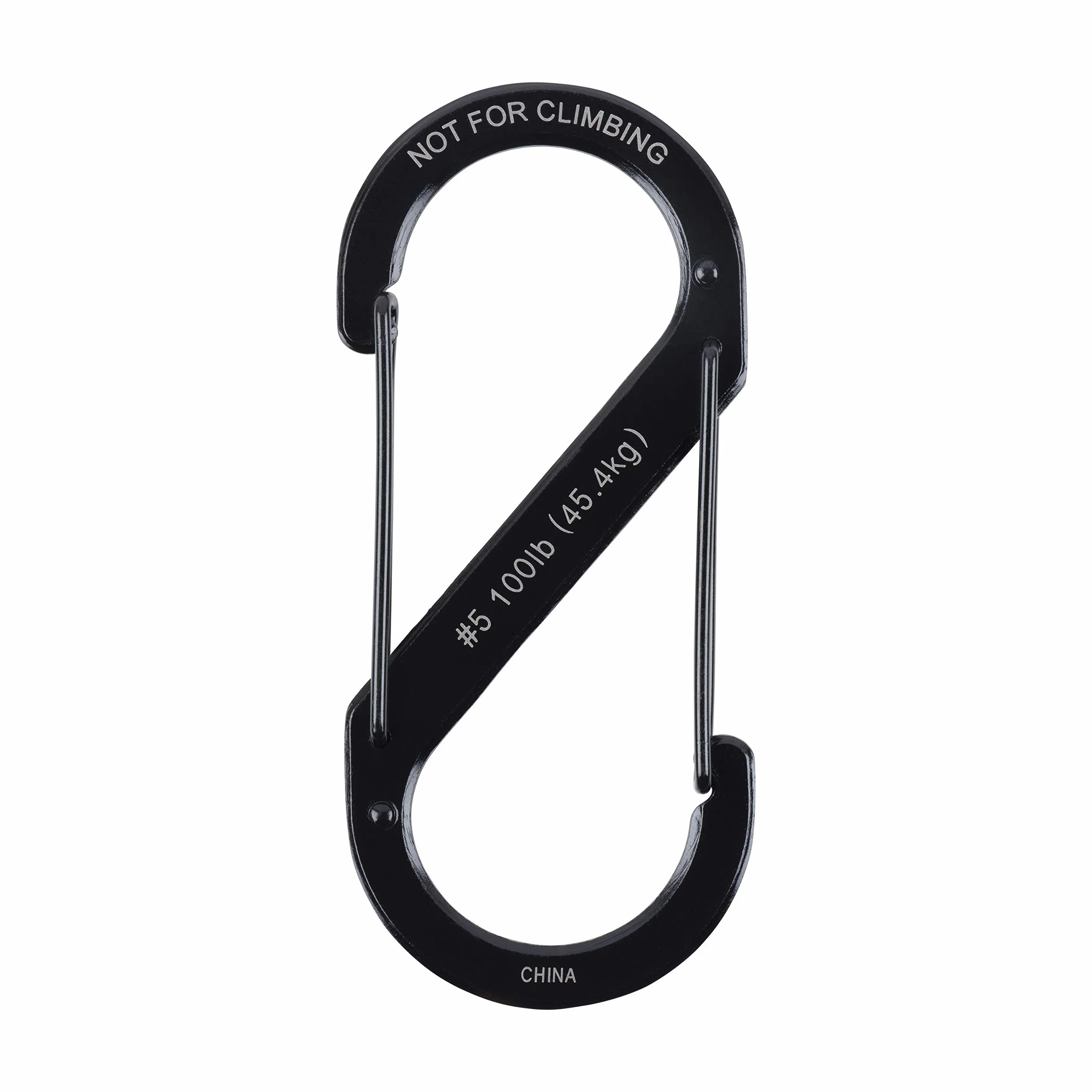 Nite Ize S-Biner Size 5 SB5-03-01 Moschettone antifurto a S in Acciaio Nero