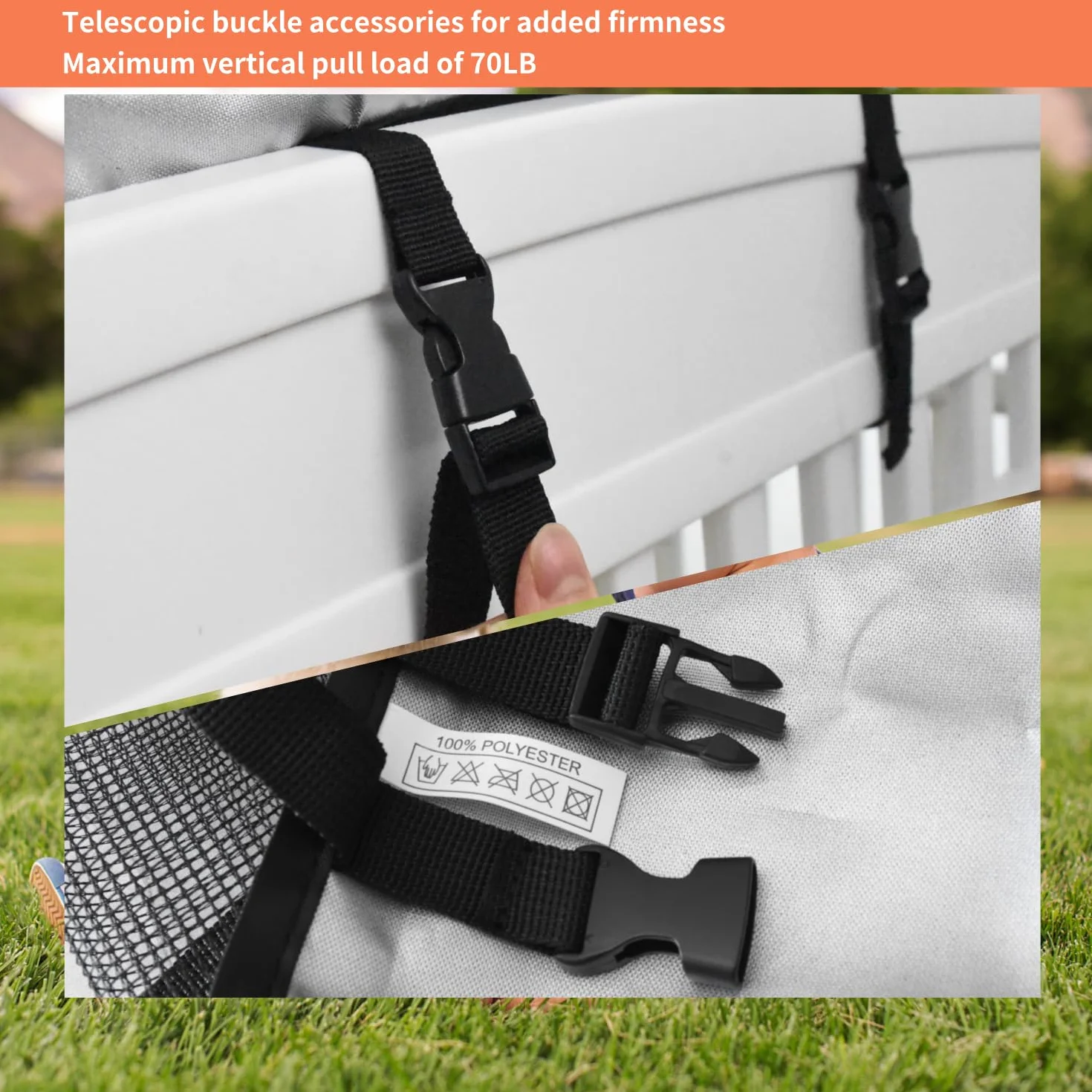 Copertura rete box cani 91 cm 4 pannelli nera fibbia telescopica
