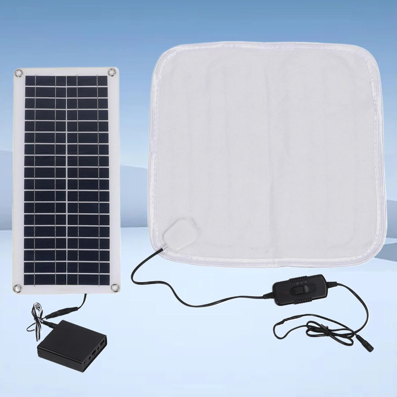 Letto per cani riscaldato ad energia solare, cuscino riscaldante solare per gatti - cuscini riscaldati impermeabili per animali domestici 100 W - letto riscaldante regolabile per gatti, cuscino