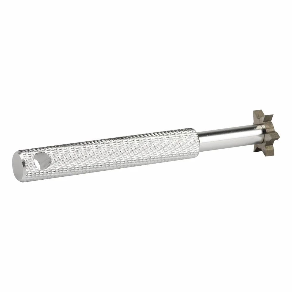 Golf Club Groove Sharpener Wedge riscolpitura per aspirapolvere con 6 testine per cunei e Utility Club Nuovo di ricambio, Silver