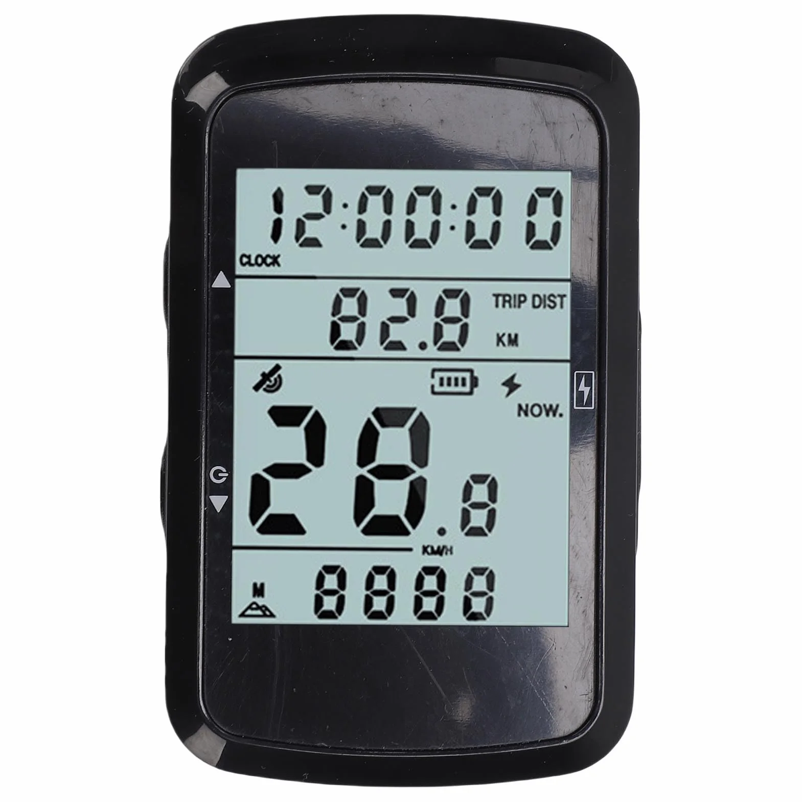 Bewinner Computer da Bici GPS, Computer da Ciclismo Wireless con Retroilluminazione, Display LCD da 2,4 Pollici, Contachilometri Bici Impermeabile, Durata della Batteria di 28 Ore