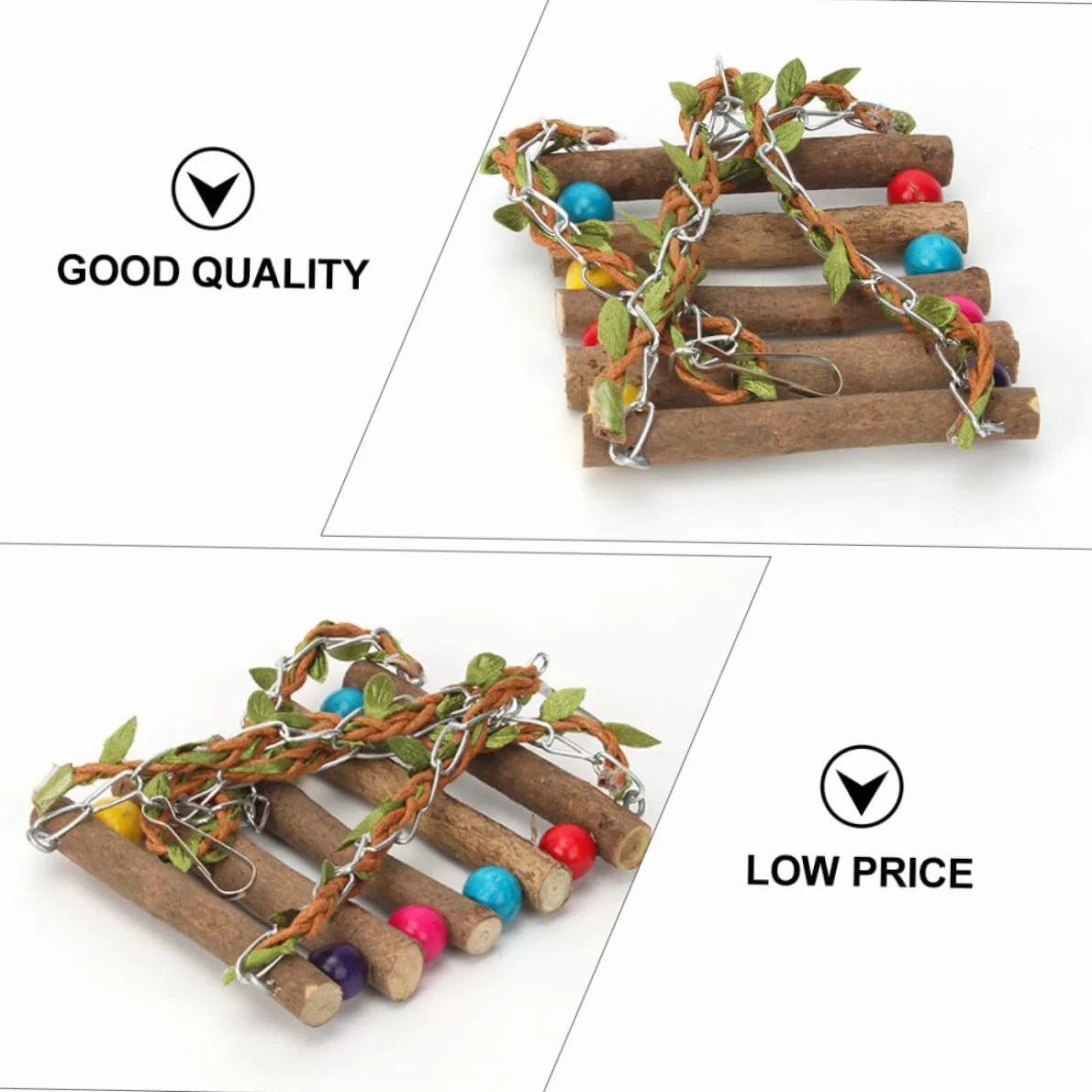 BESPORTBLE 3pezzi Altalena Per Pappagalli Giocattolo Interattivo Per Uccelli Accessorio Per Cage Divertimento e Allenamento Per Pet Design Swing Per e Gioco