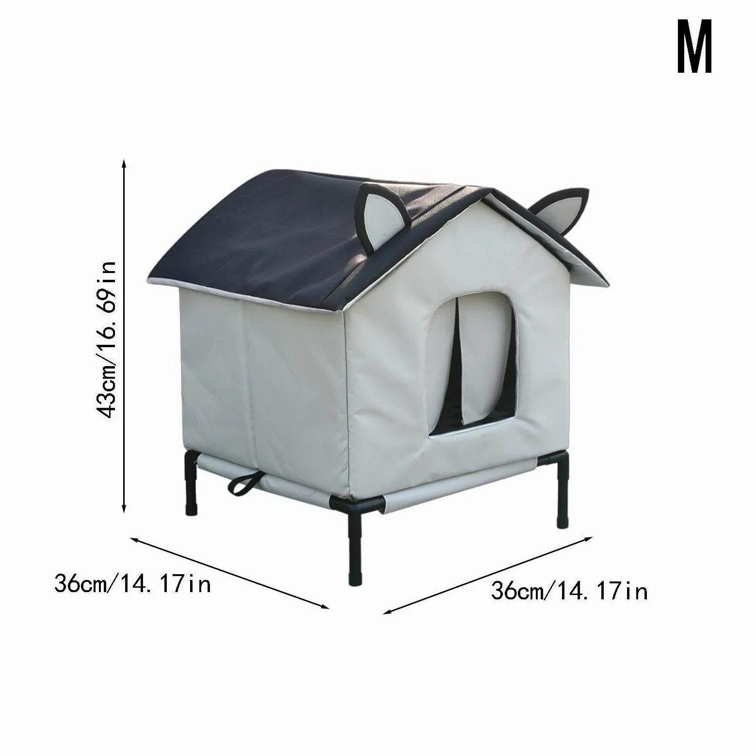 Cuccia Esterna per Gatti Resistente alle Intemperie Cuccia Rialzata Calda | Cuccia Cani Impermeabile Adatto a Animali Randagi, Cortile, Giardino, Patio, Portico e Garage
