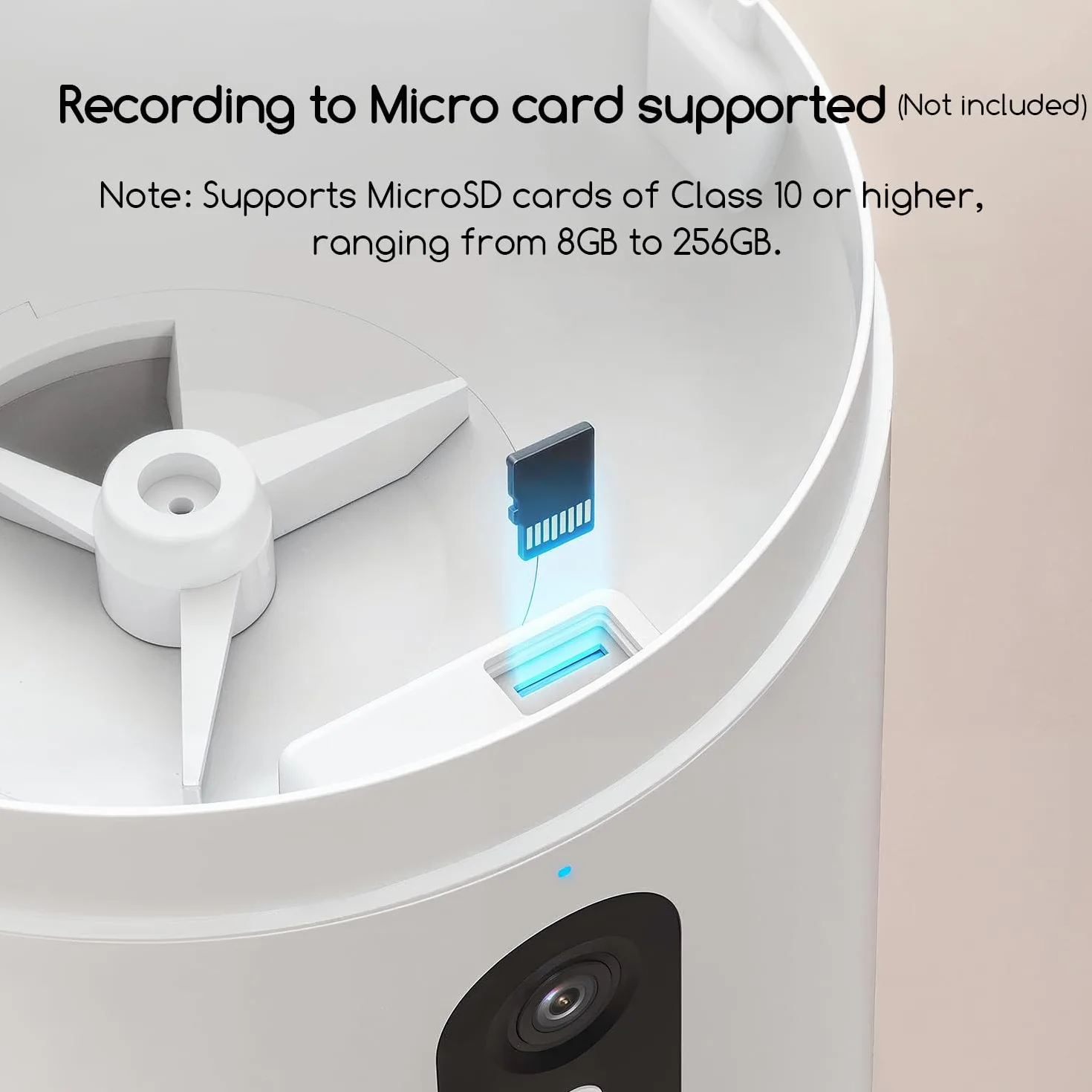 Faroro Dispenser Automatico Cibo Gatti WiFi, 3MP HD Telecamera con Visione Notturna, 4L Dispenser Cibo Gatti/Cani con Audio Bidirezionale, Controllo APP, Rilevamento Movimento e Doppia Alimentazione