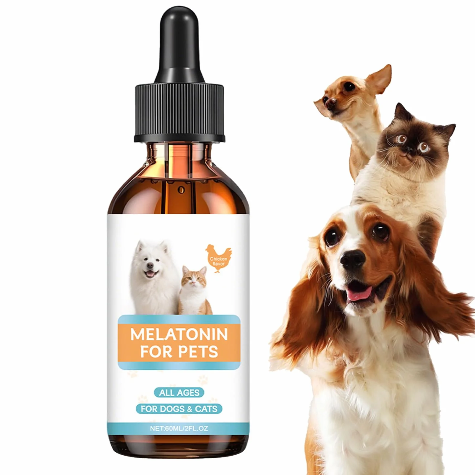 Calmante Per Gatti 60 Ml Sedativo Per Animali Domestici Integratore Rilassante Liquido