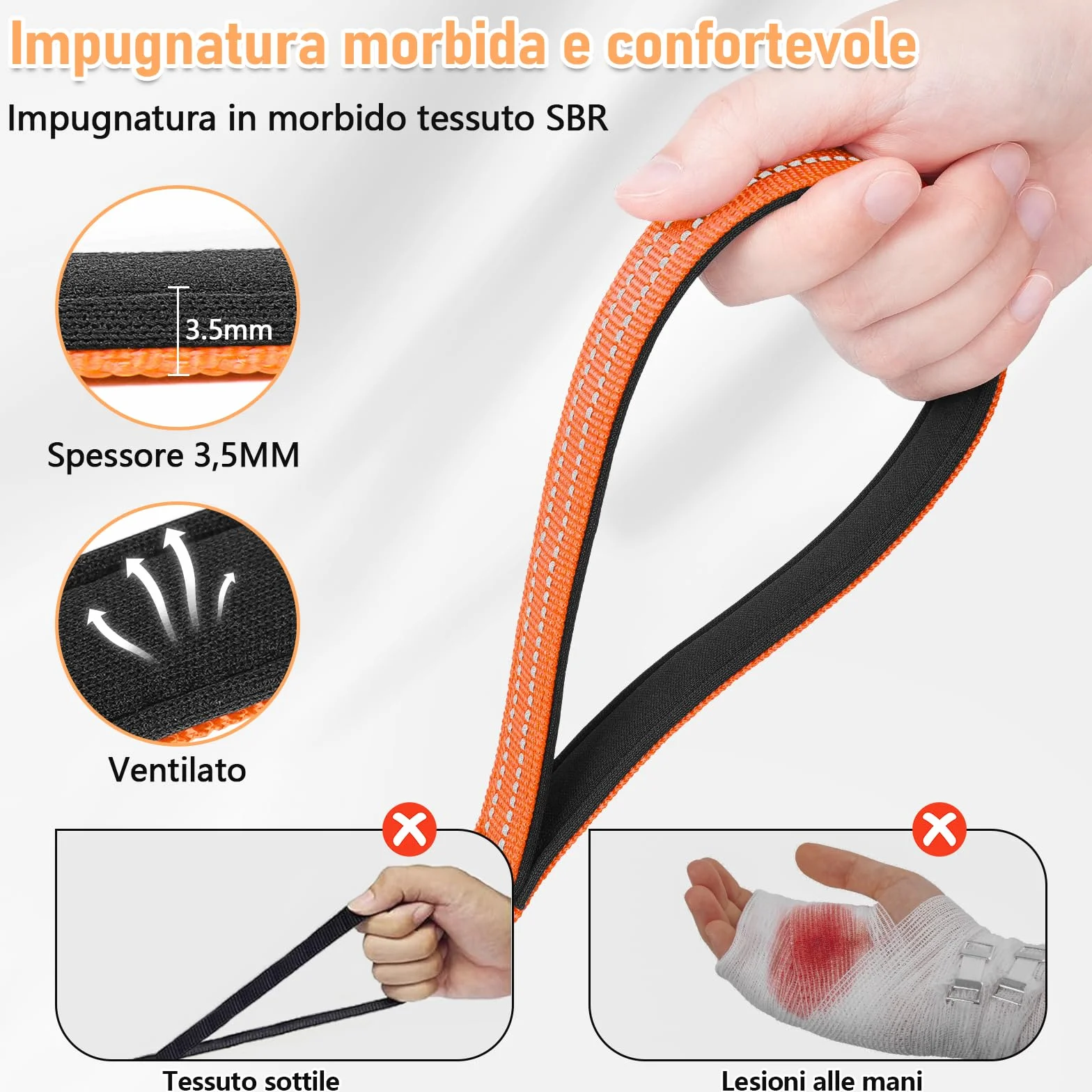 X XBEN Guinzaglio Addestramento per Cani, 1,5M 3M 5M 10M 15M 20M 25M 30M 50M Lunghina Leggera per Cane, Con Impugnatura Comfort e fibbia a D, per Tutti i Cani, per Richiamo, Parco e Campeggio