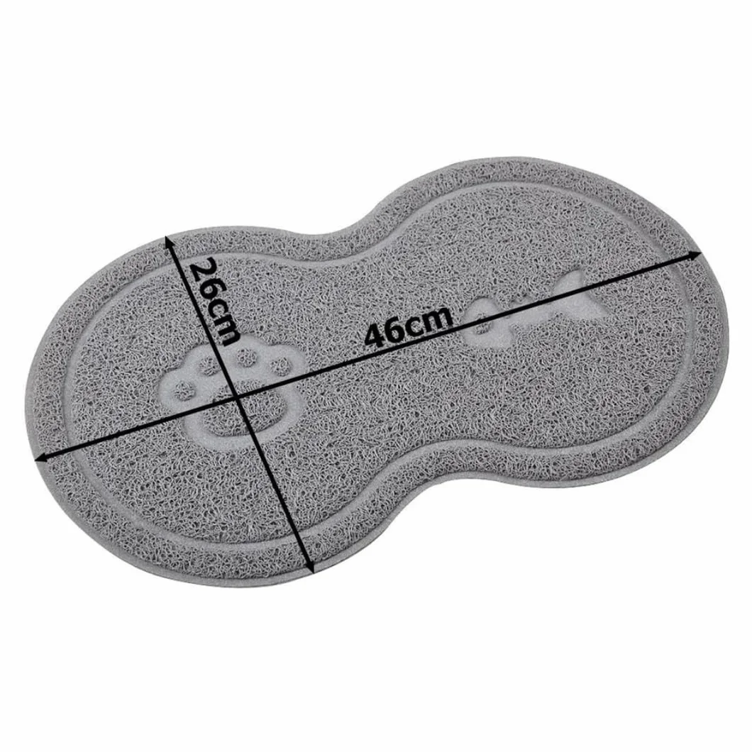 PARENCE.- Tappetino antiscivolo per cani e gatti – Fondo ciotola 46x26 cm – Protezione del pavimento e cibo pulito – Ingombro e design dei pesci