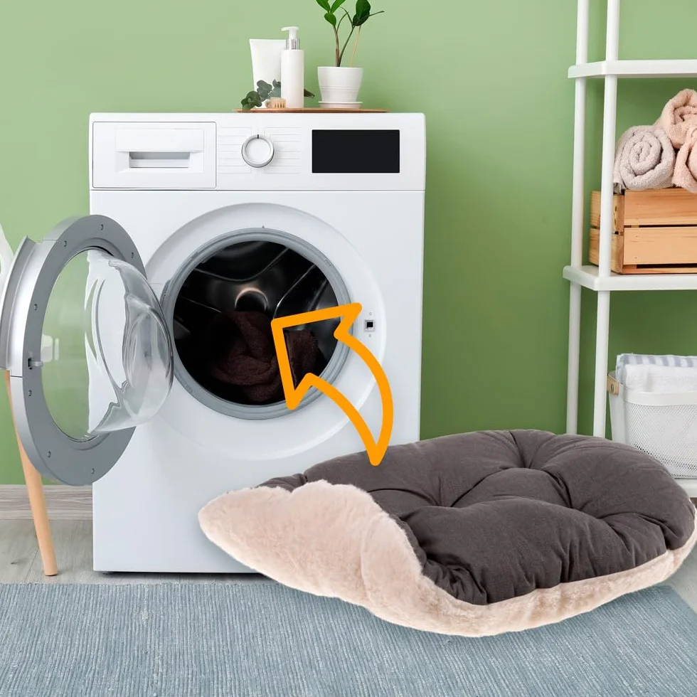 Ferplast Cuscino Cane Gatto RELAX 55/4, Lettino Ovale Morbido Lavabile 55x36 cm