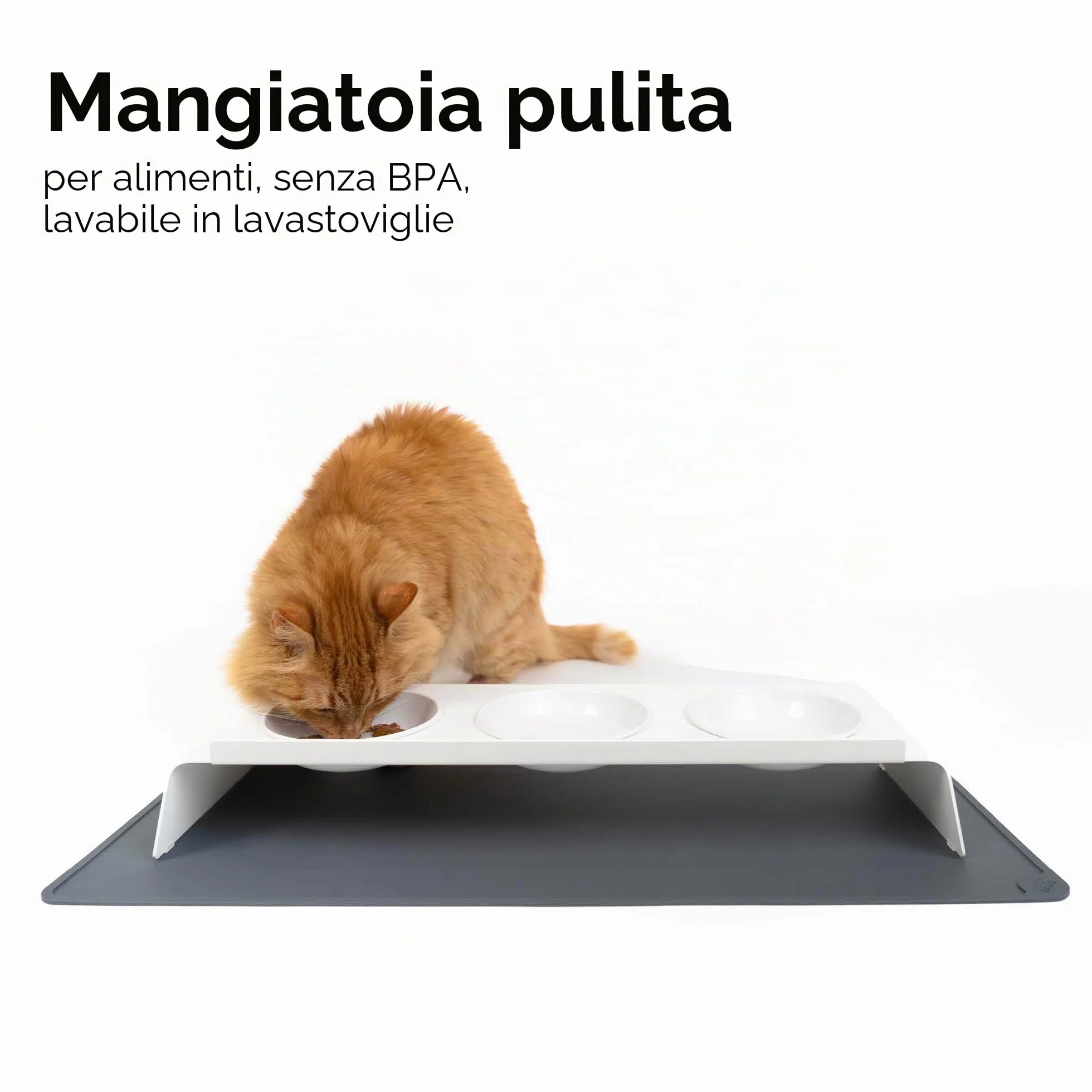 LucyBalu® Square XL Tappetino antiscivolo in silicone I Antracite