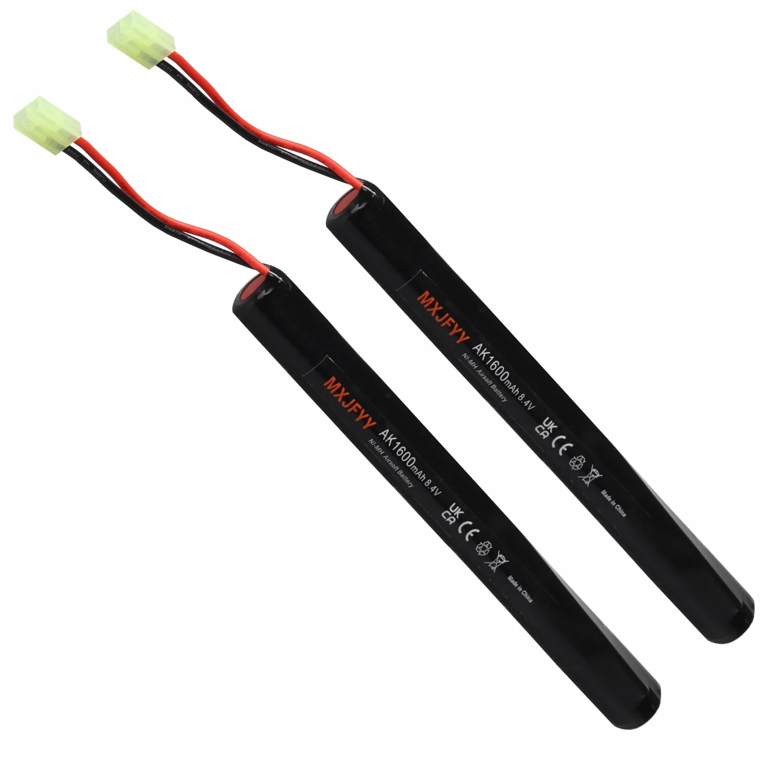 Batteria ricaricabile Airsoft NiMH 2/3 A 8,4 V 1600 mAh per pistole RPK PKM G36C AK47 MP5K