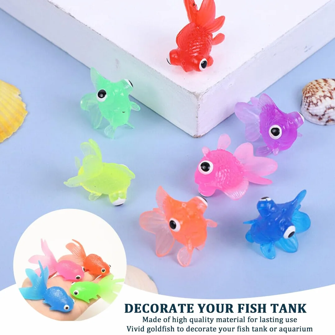 28 PCS Plastica Piccoli Pesci Finti Tropicali Pesce Tropicale Figura in Movimentopesci Galleggianti può Essere Sospeso Non Girato per la Decorazione di Acquari